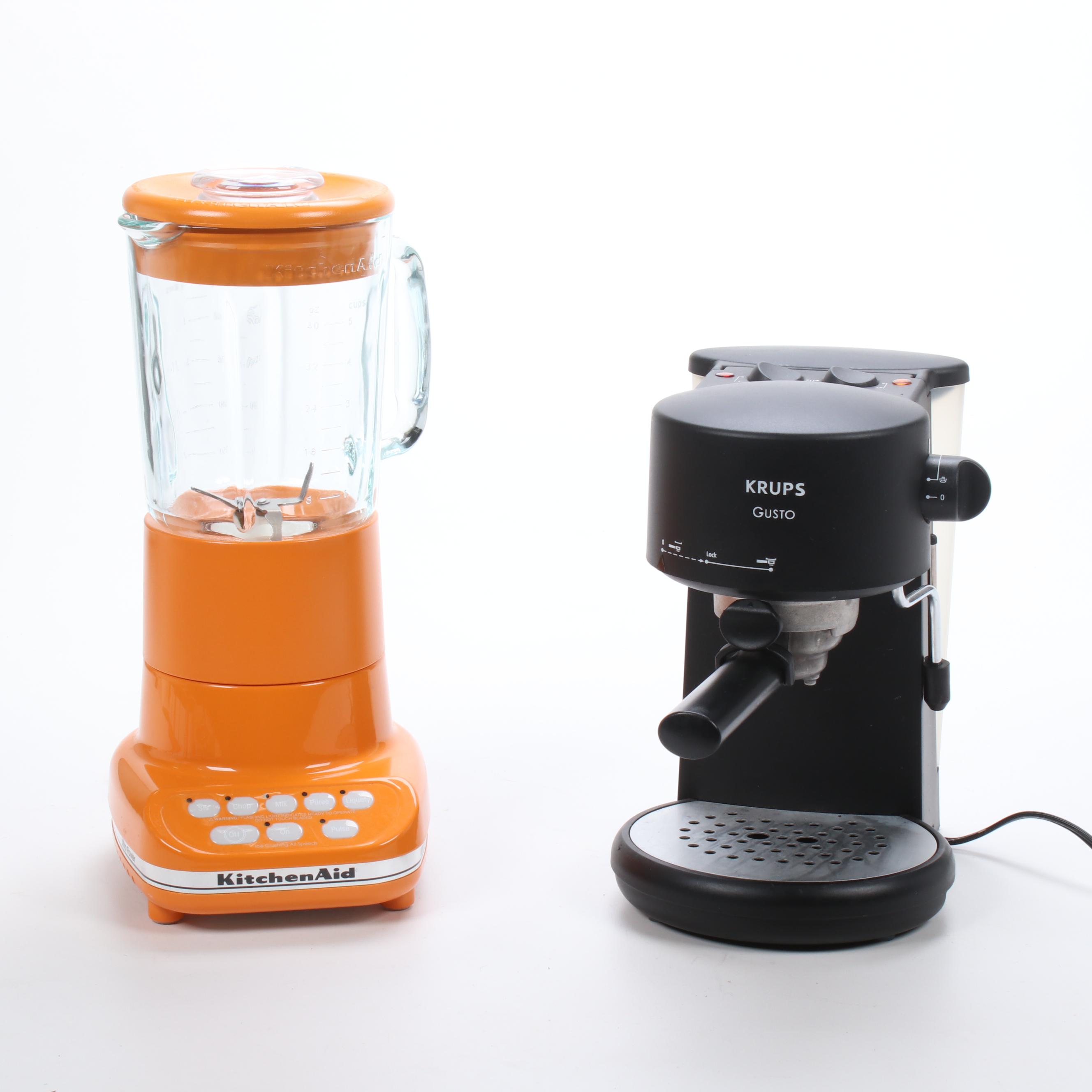 KitchenAid Blender and Krups "Gusto" Espresso Machine