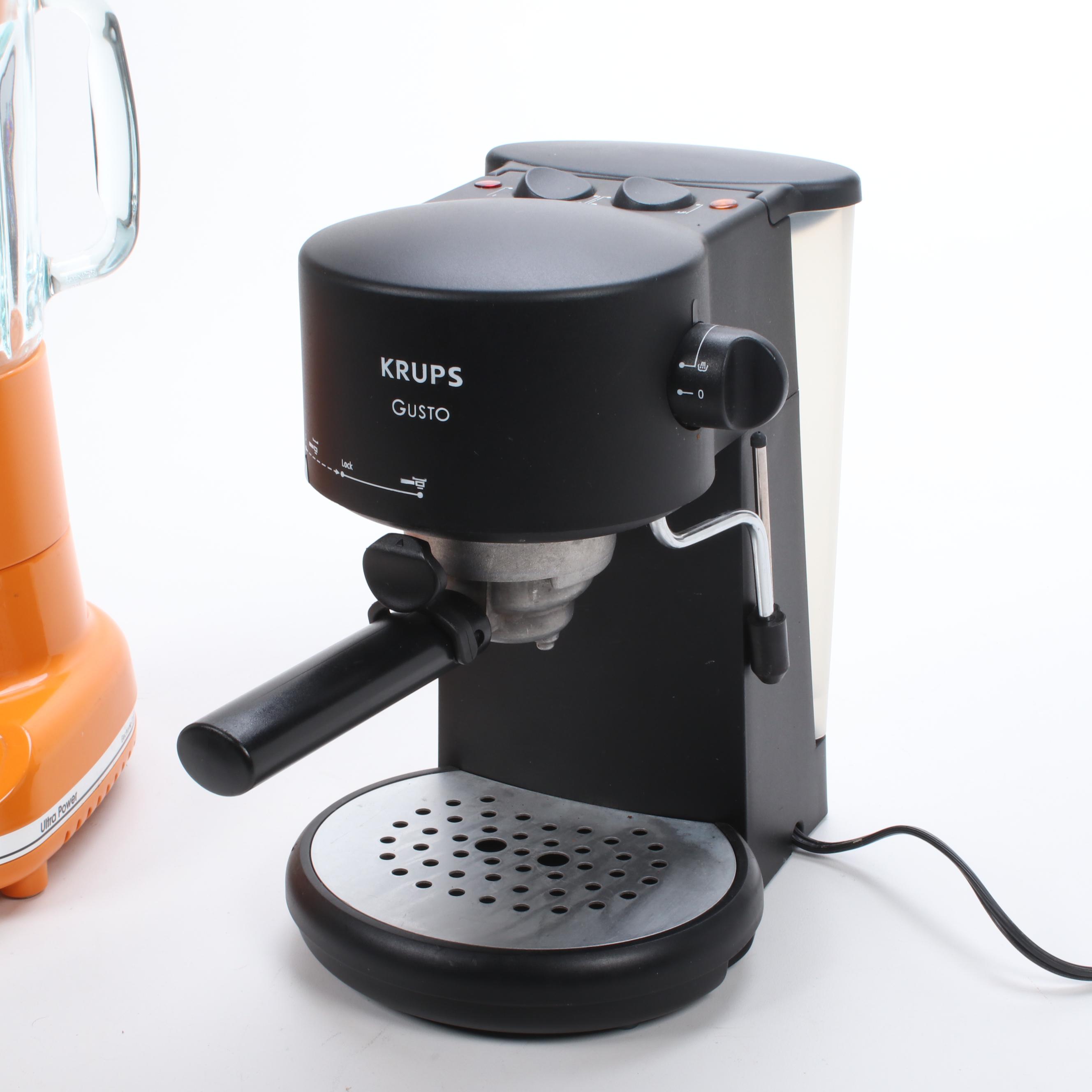 KitchenAid Blender and Krups "Gusto" Espresso Machine