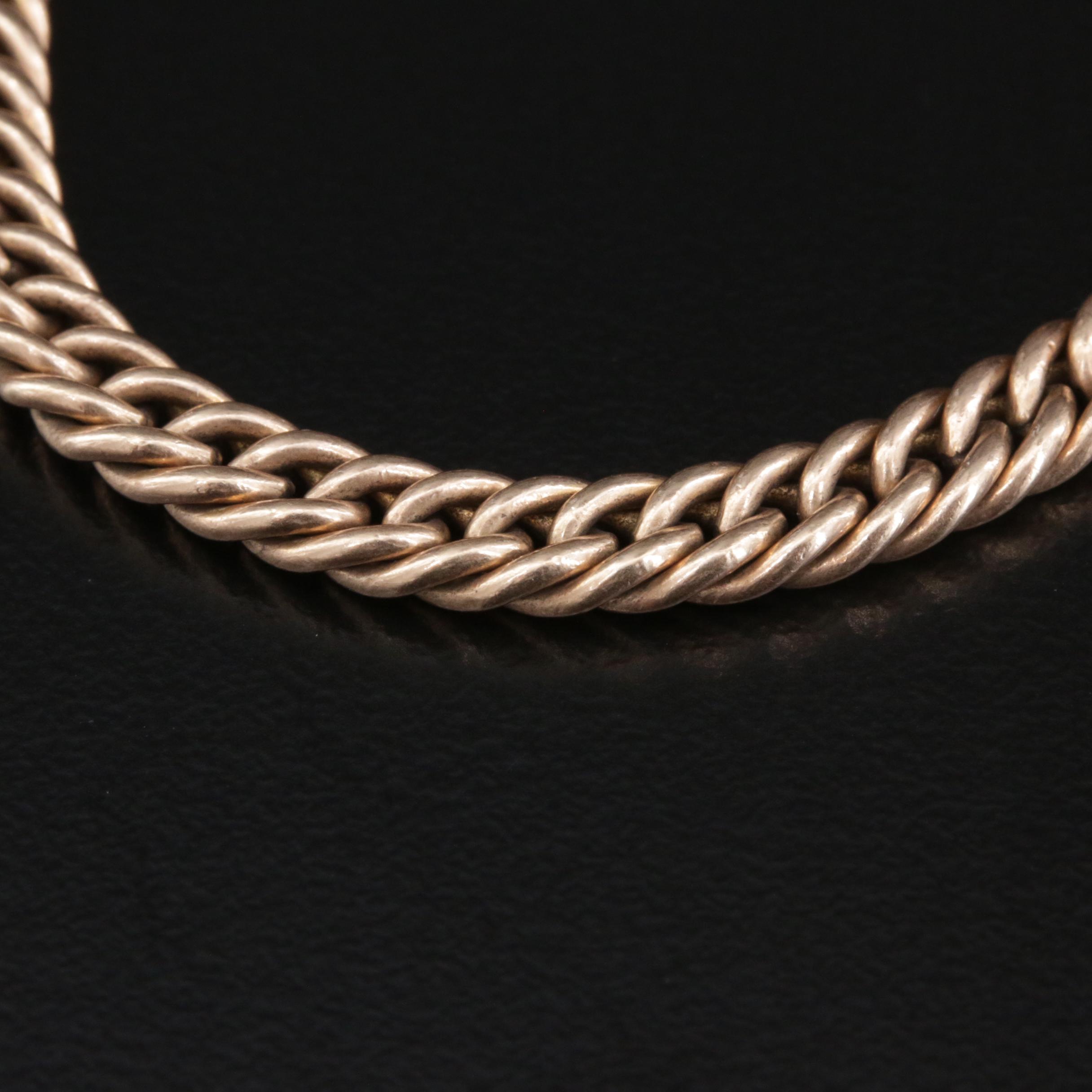 Vintage 10K Yellow Gold Watch Chain