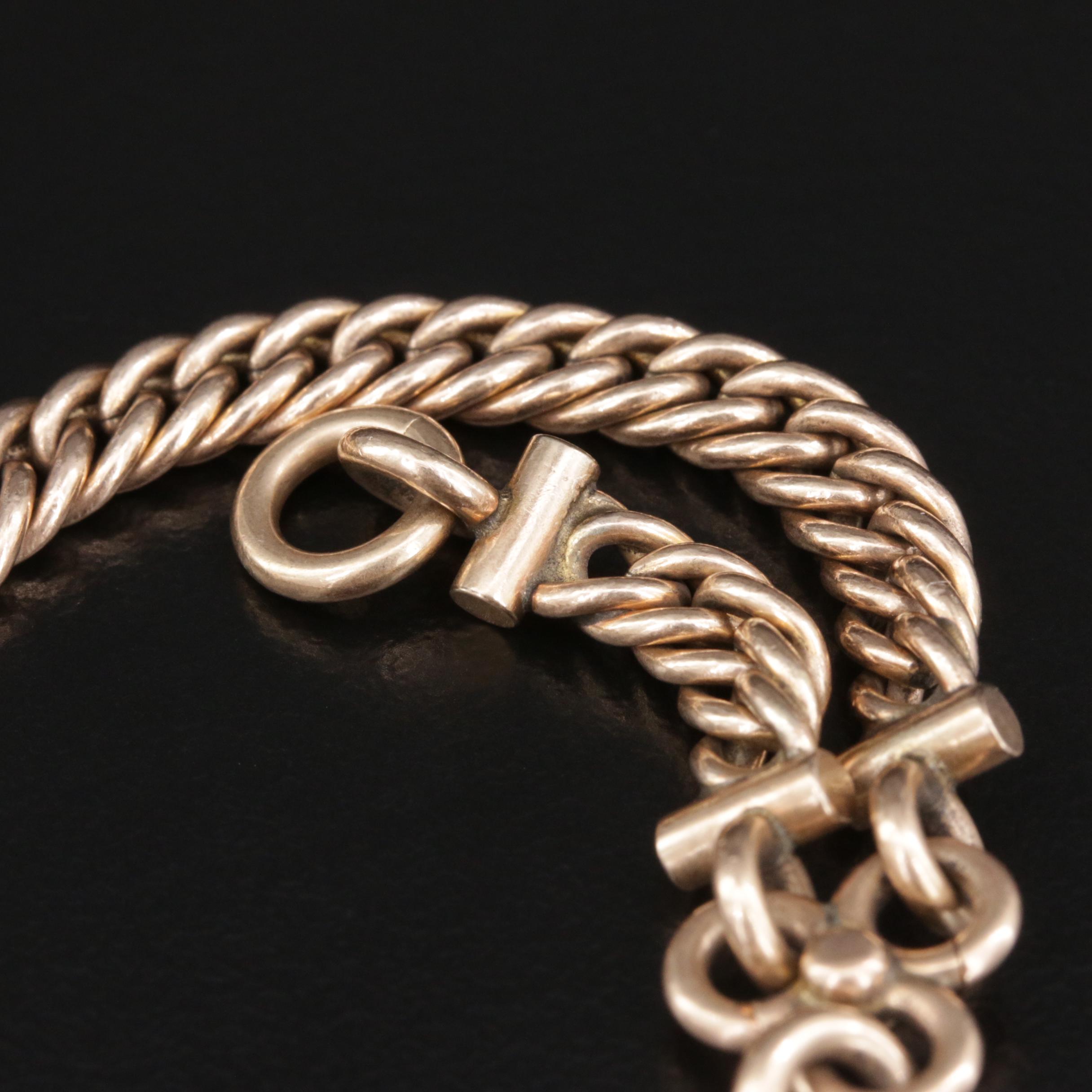 Vintage 10K Yellow Gold Watch Chain