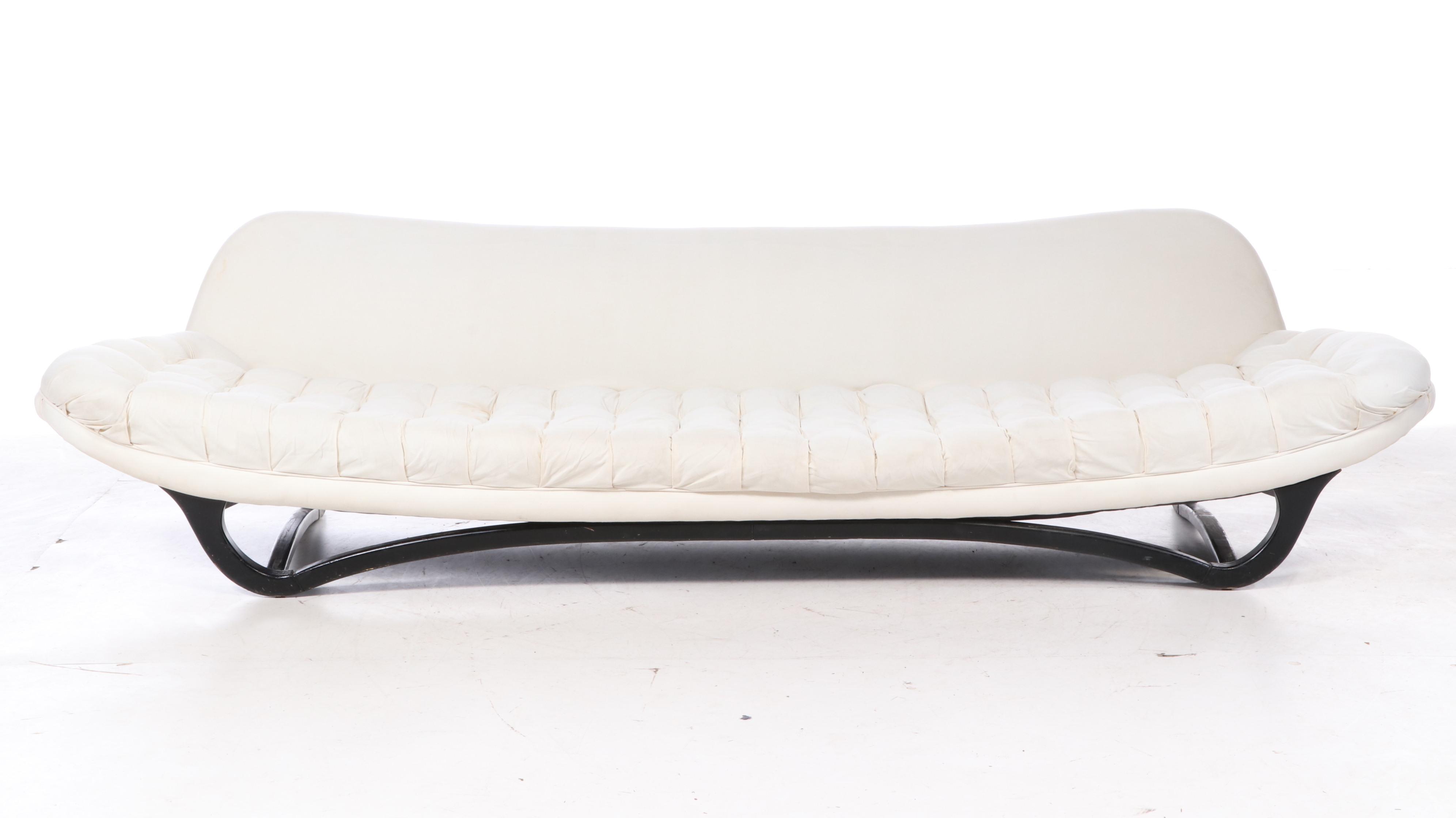 Mid Century Modern Button Tufted Sofa in the Manner of Pearsall