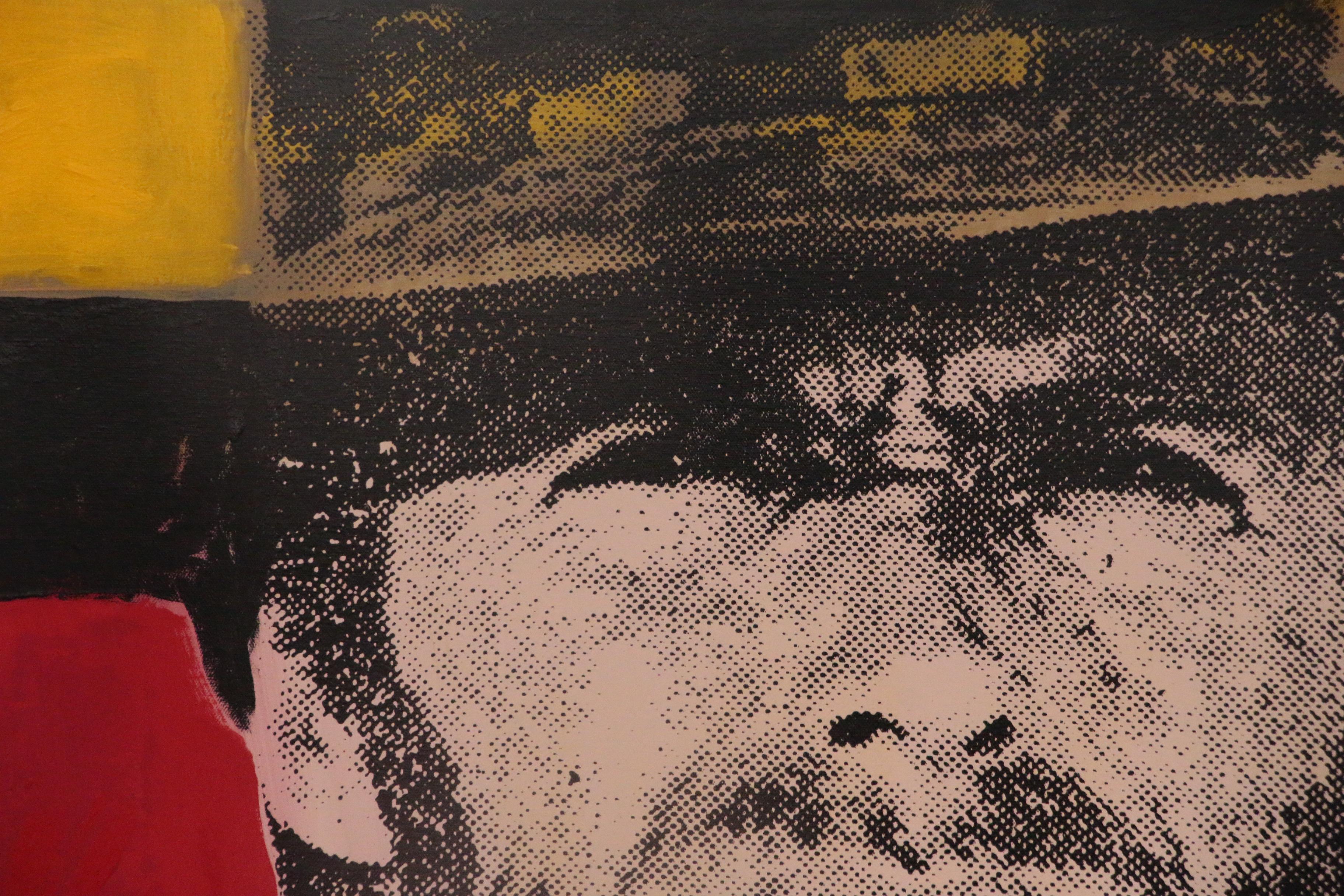 John Stango Pop Art Mixed Media Painting of Clint Eastwood