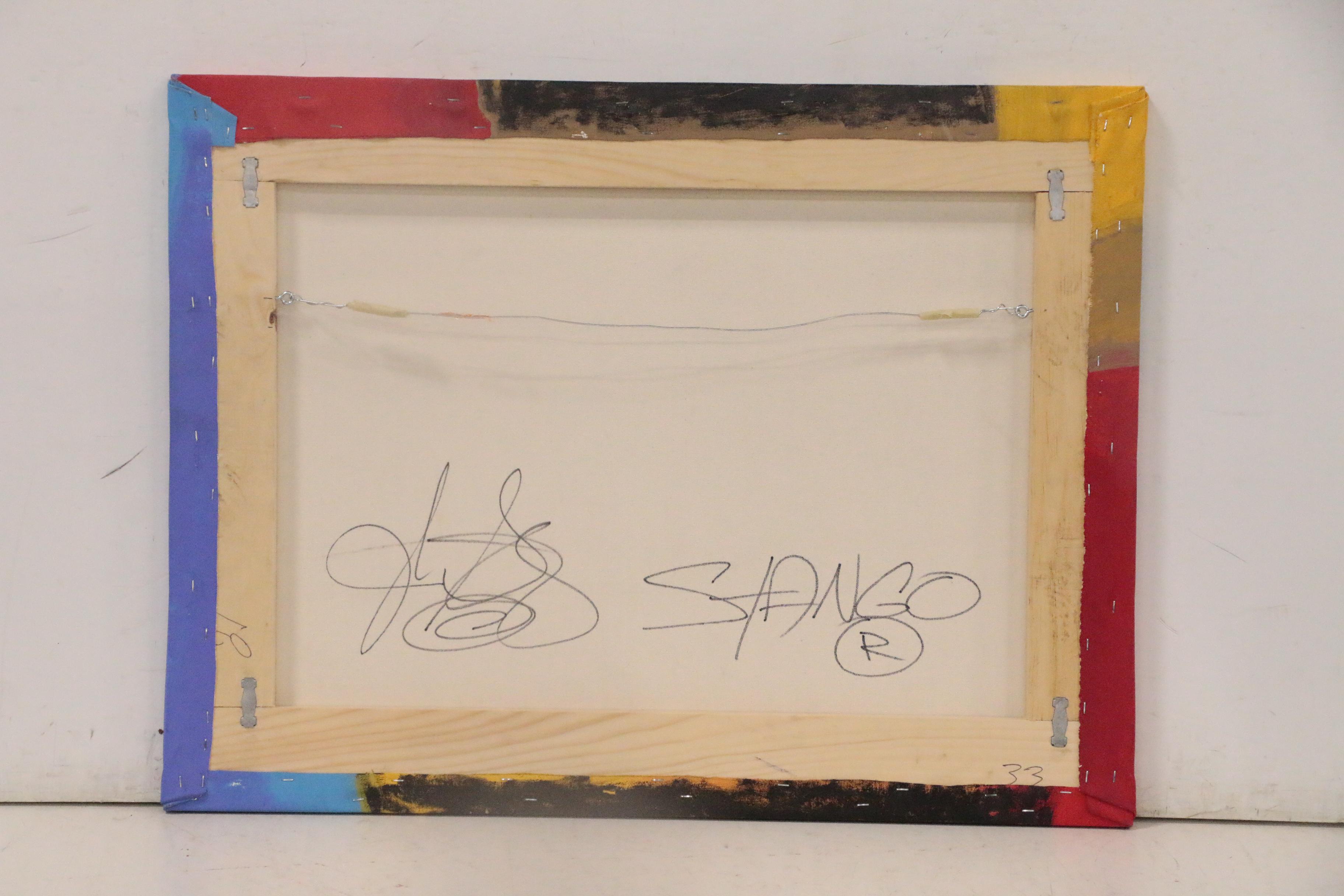 John Stango Pop Art Mixed Media Painting of Clint Eastwood