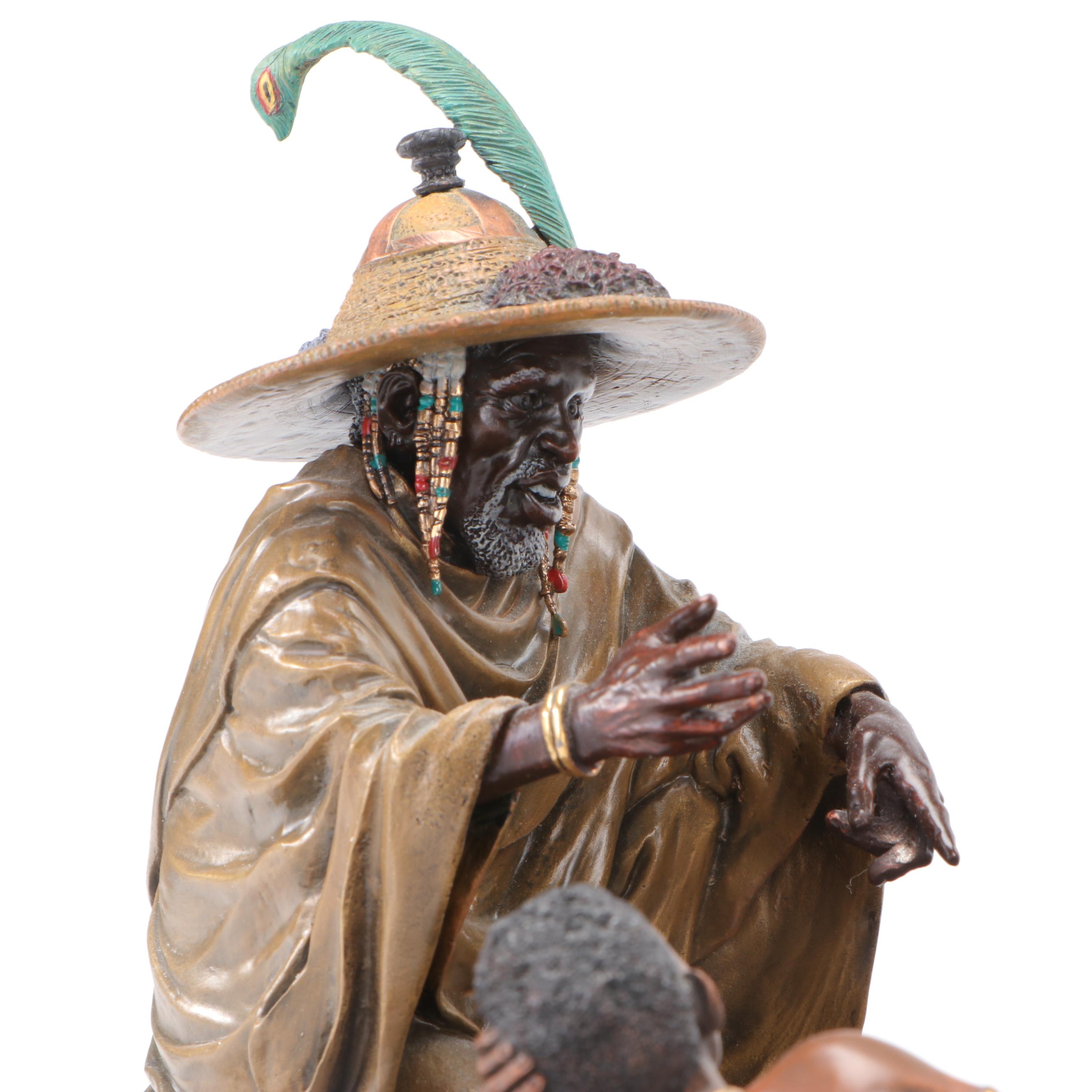 Legends "The Storyteller" Bronze Sculpture Designed by Thomas Blackshear