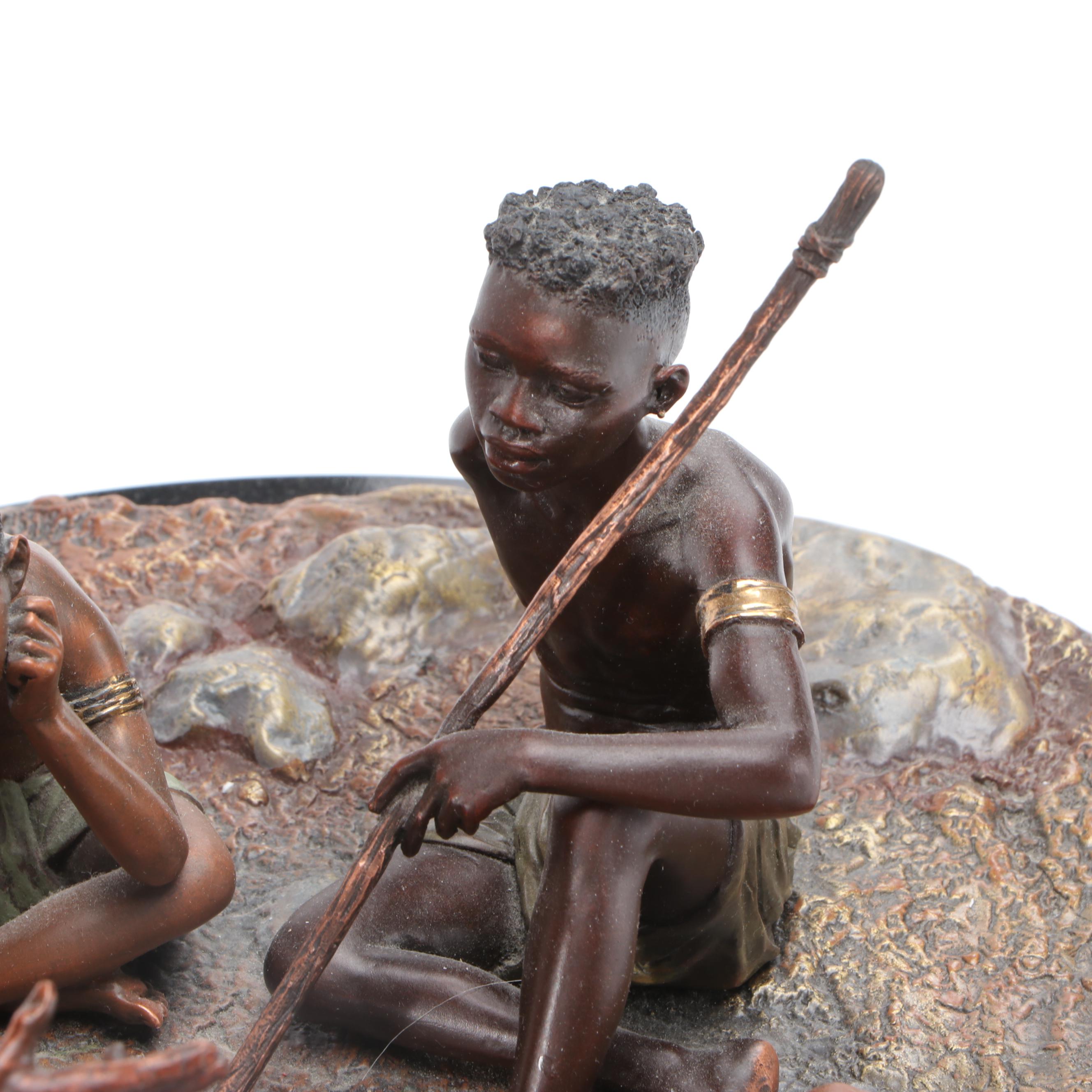 Legends "The Storyteller" Bronze Sculpture Designed by Thomas Blackshear