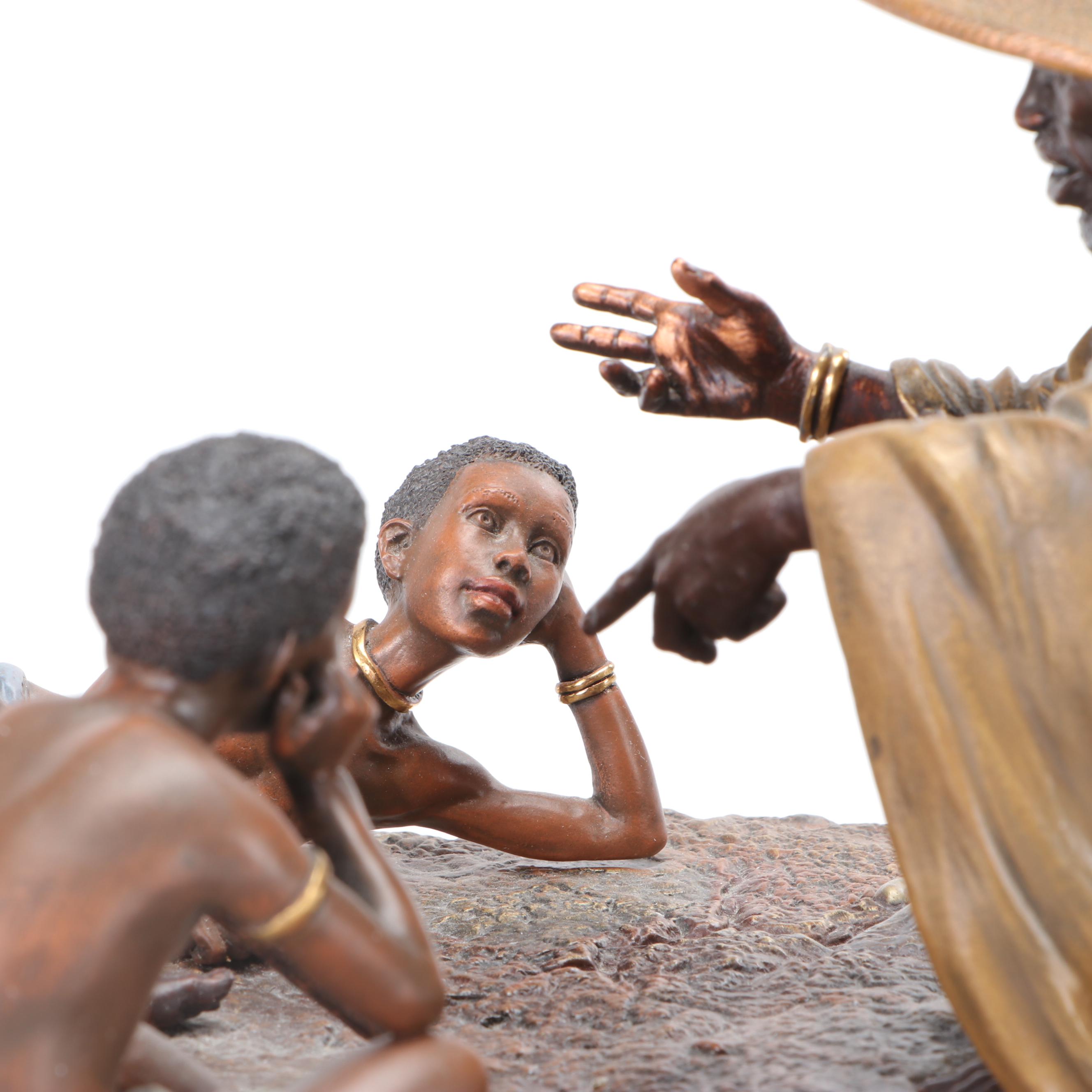 Legends "The Storyteller" Bronze Sculpture Designed by Thomas Blackshear