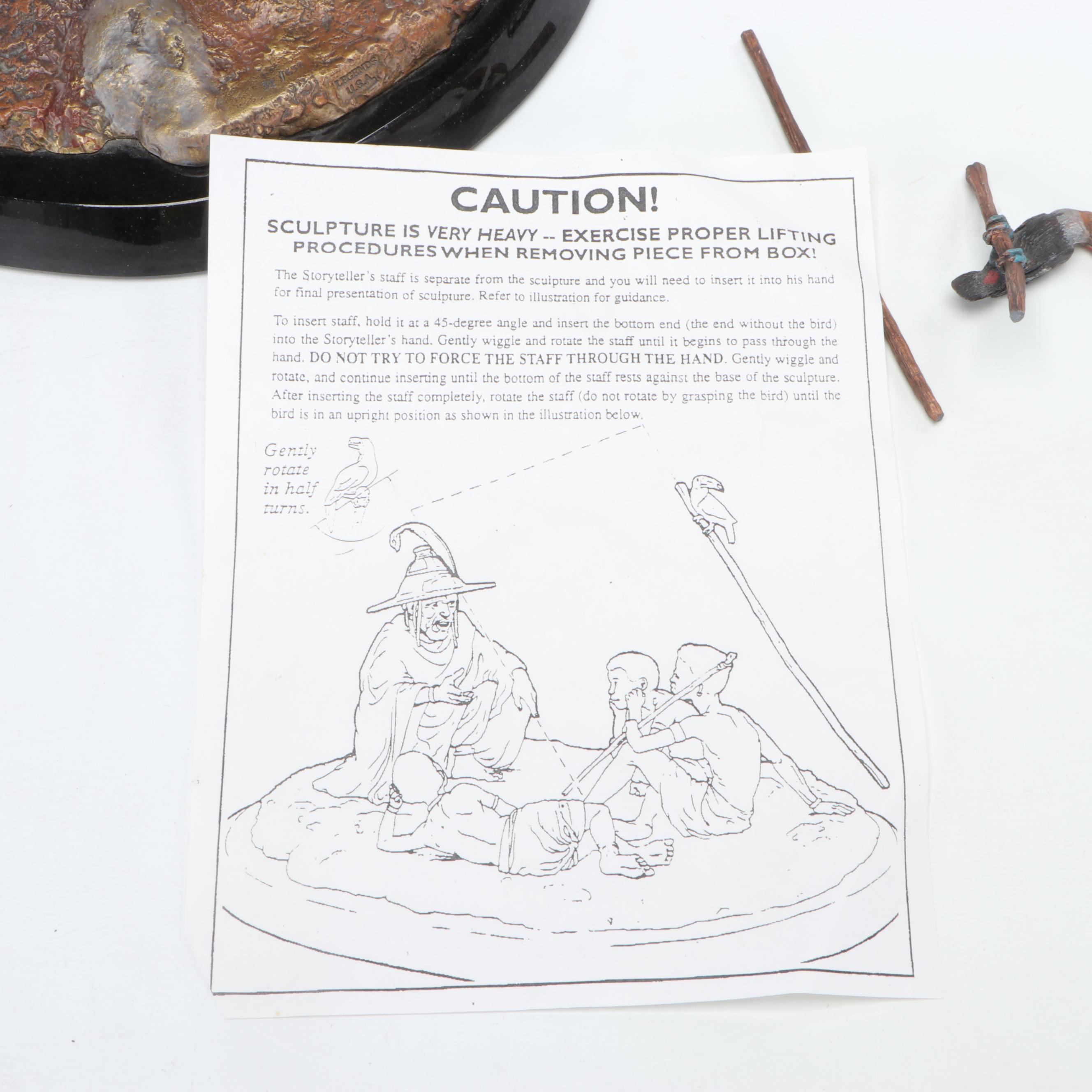 Legends "The Storyteller" Bronze Sculpture Designed by Thomas Blackshear