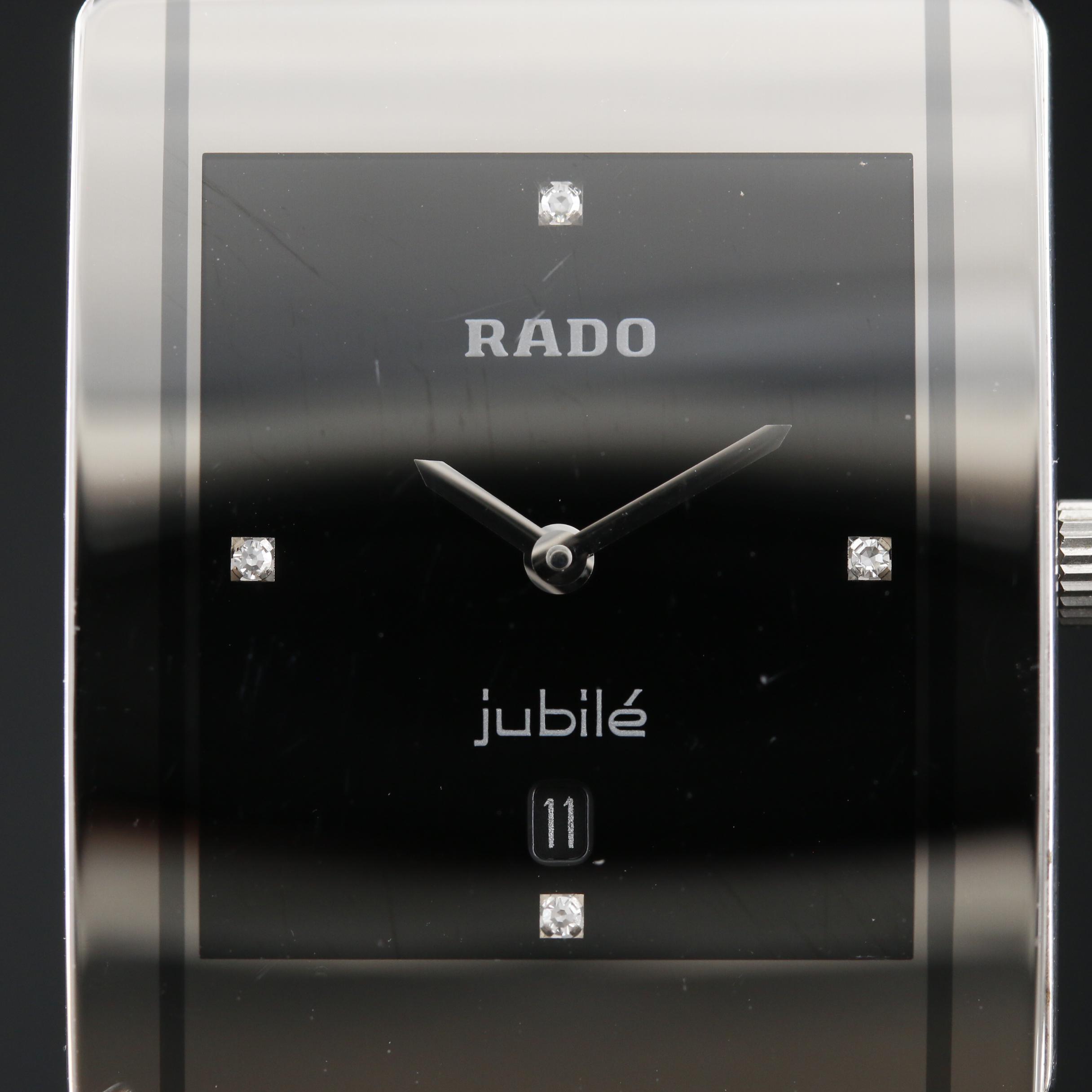 Rado Diastar Jubile Diamond Dial Ceramic and Stainless Steel Quartz Watch
