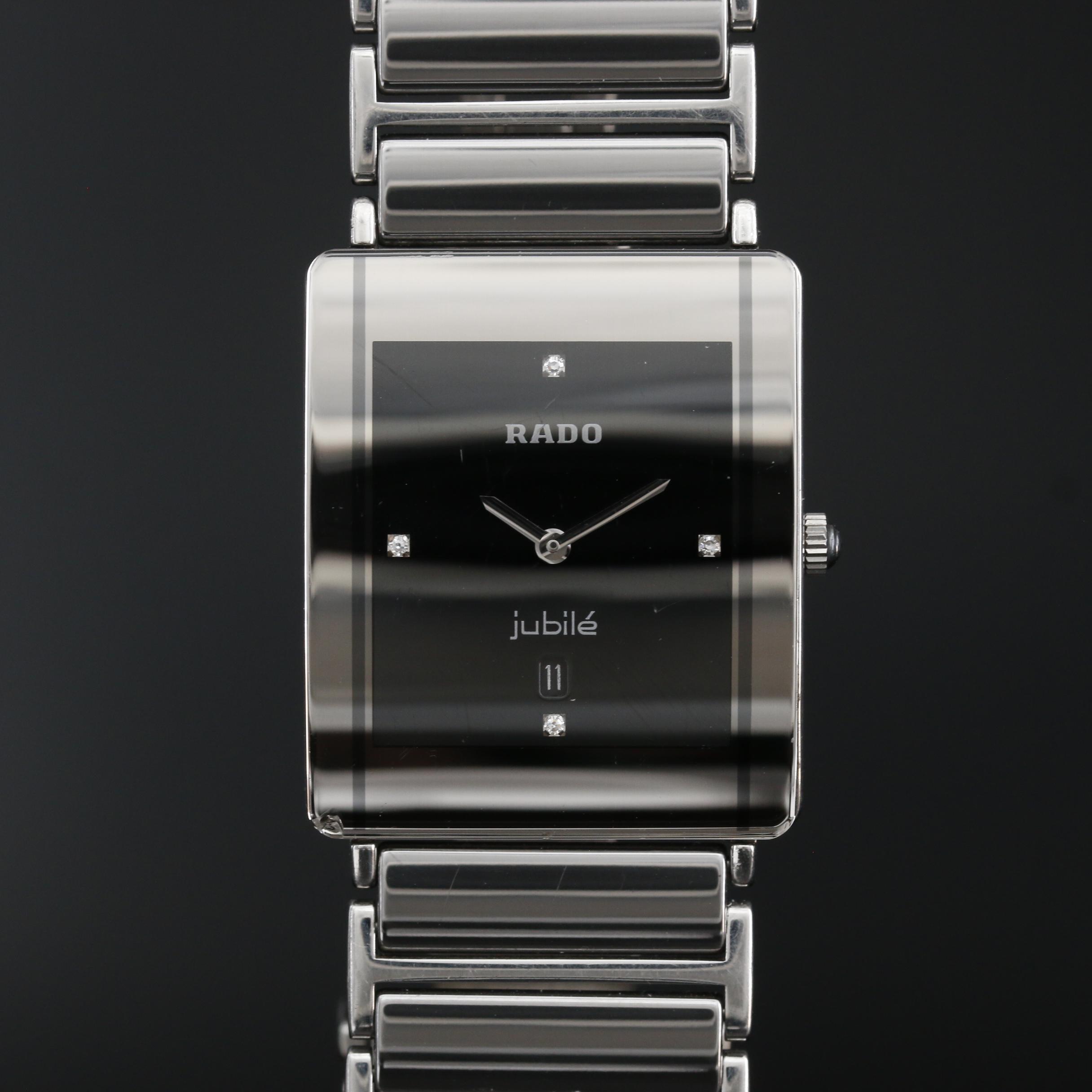 Rado Diastar Jubile Diamond Dial Ceramic and Stainless Steel Quartz Watch