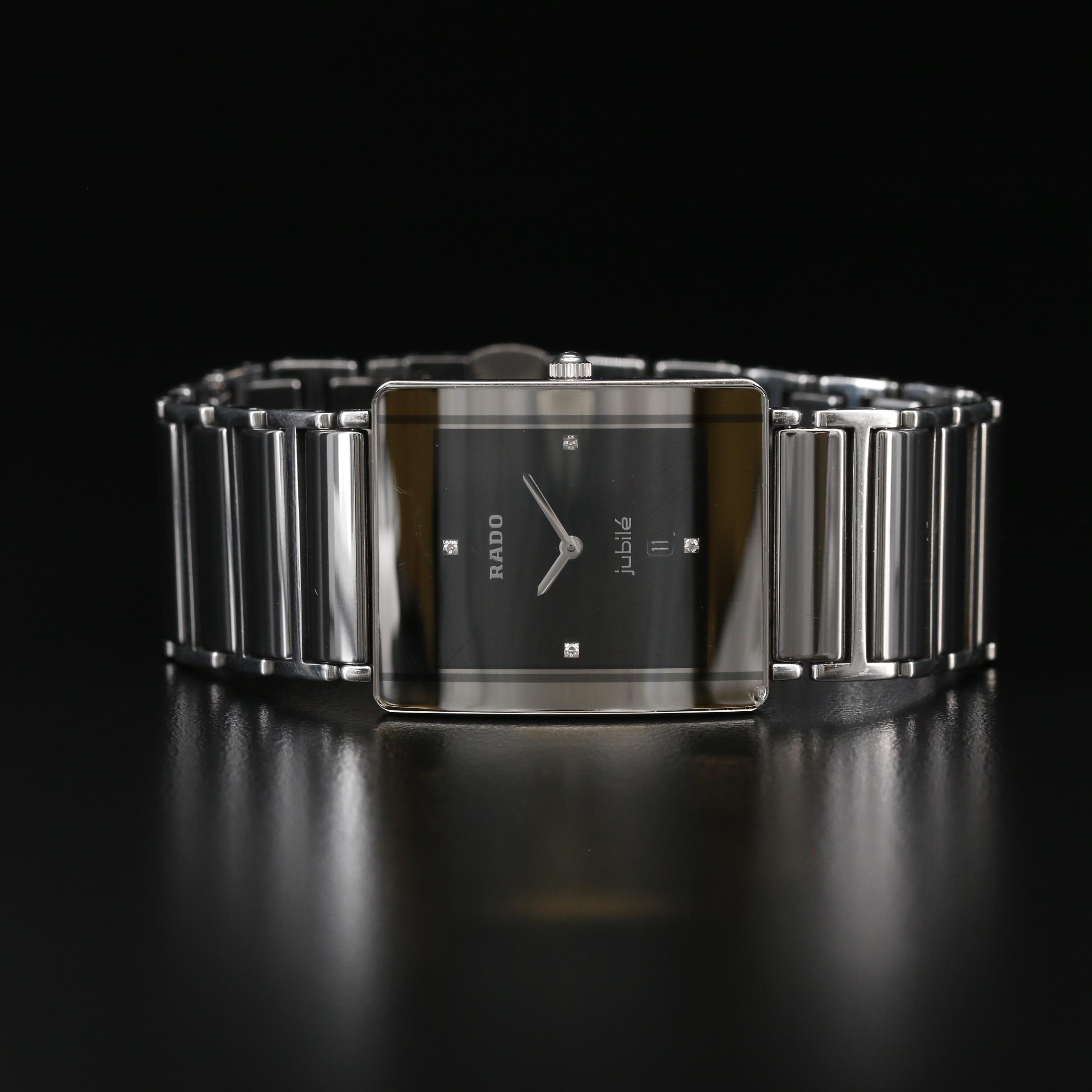 Rado Diastar Jubile Diamond Dial Ceramic and Stainless Steel Quartz Watch