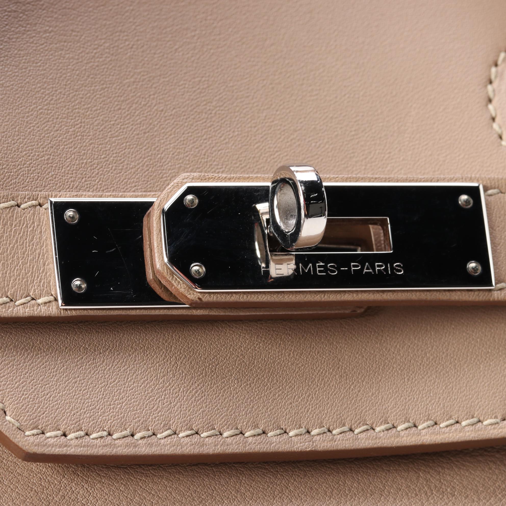 Hermès Ghillies Birkin 35 in Argile Etoupe Swift Leather with Palladium Hardware