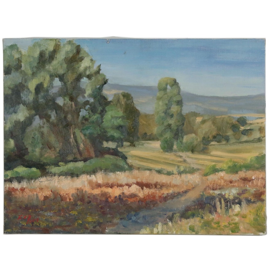 Kaz Ooka Landscape Oil Painting "Tuscan Hills"