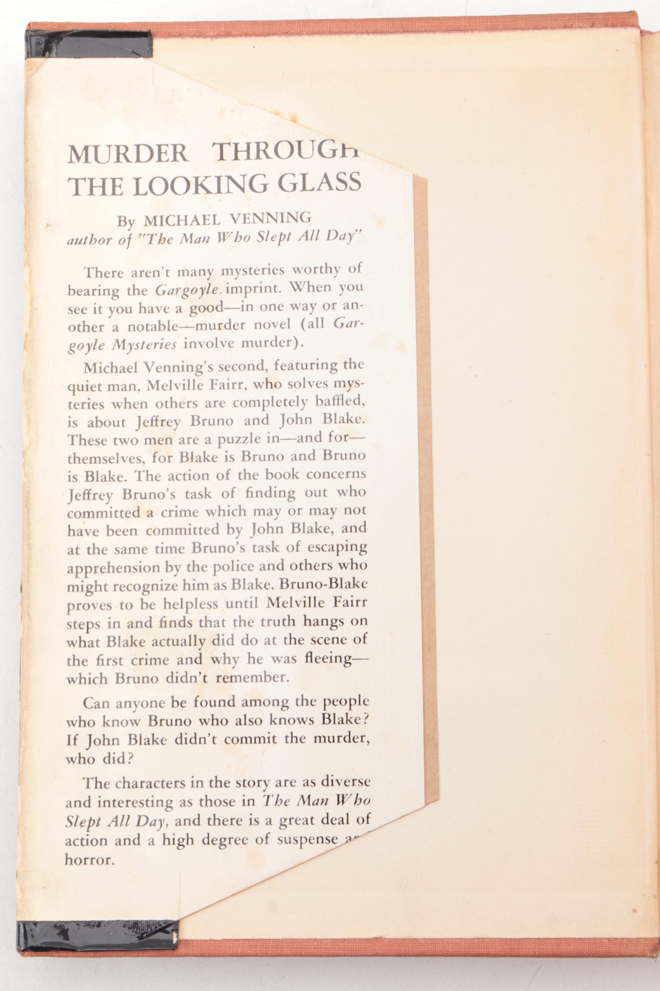 First Edition "Murder Through the Looking Glass" by Michael Venning with Others