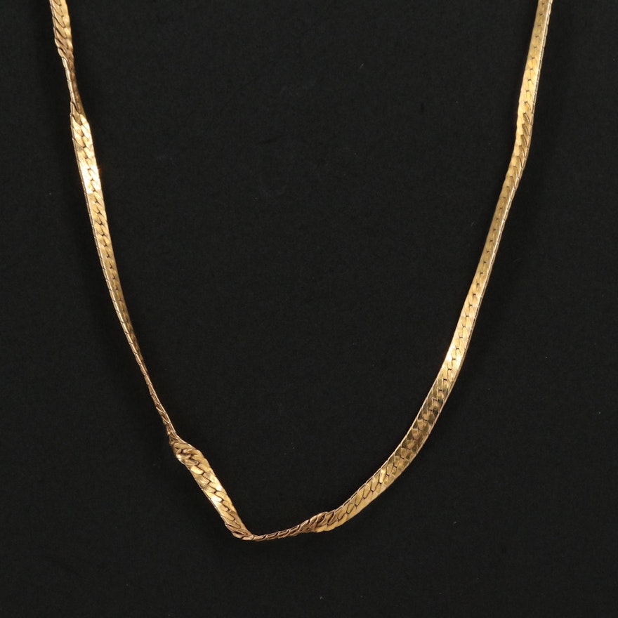 14K Yellow Gold Scrap Necklace