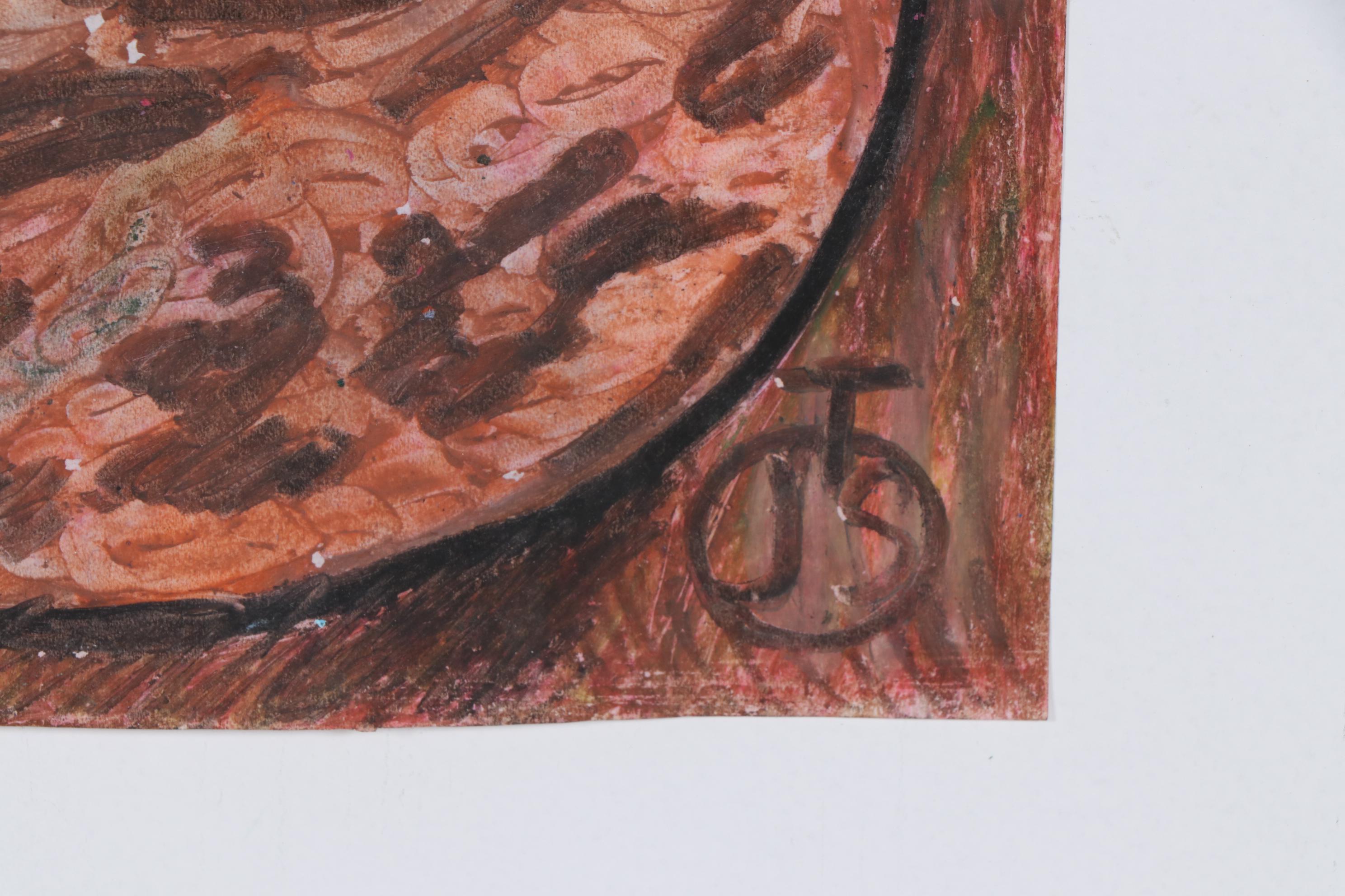 Anthony Joseph Salvatore Pastel Drawing "Acts 10 V 30", 1984