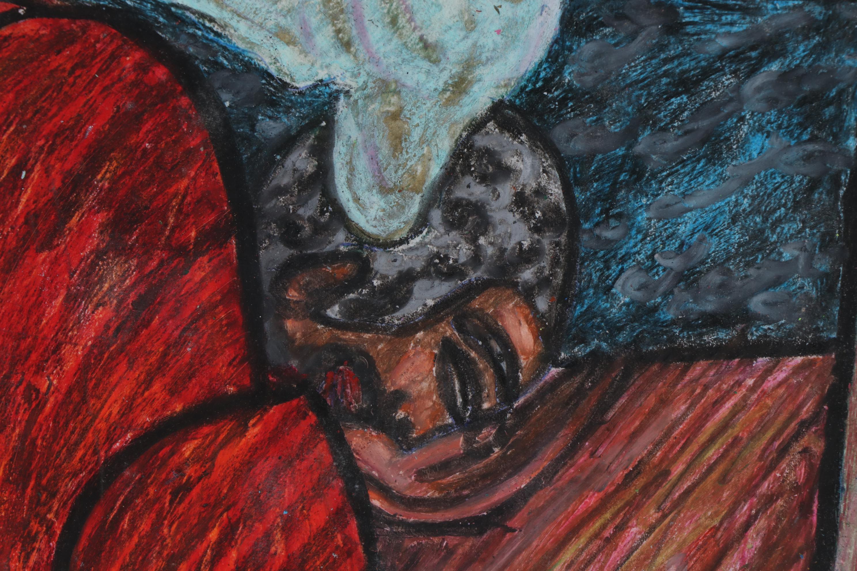 Anthony Joseph Salvatore Pastel Drawing "Acts 10 V 30", 1984