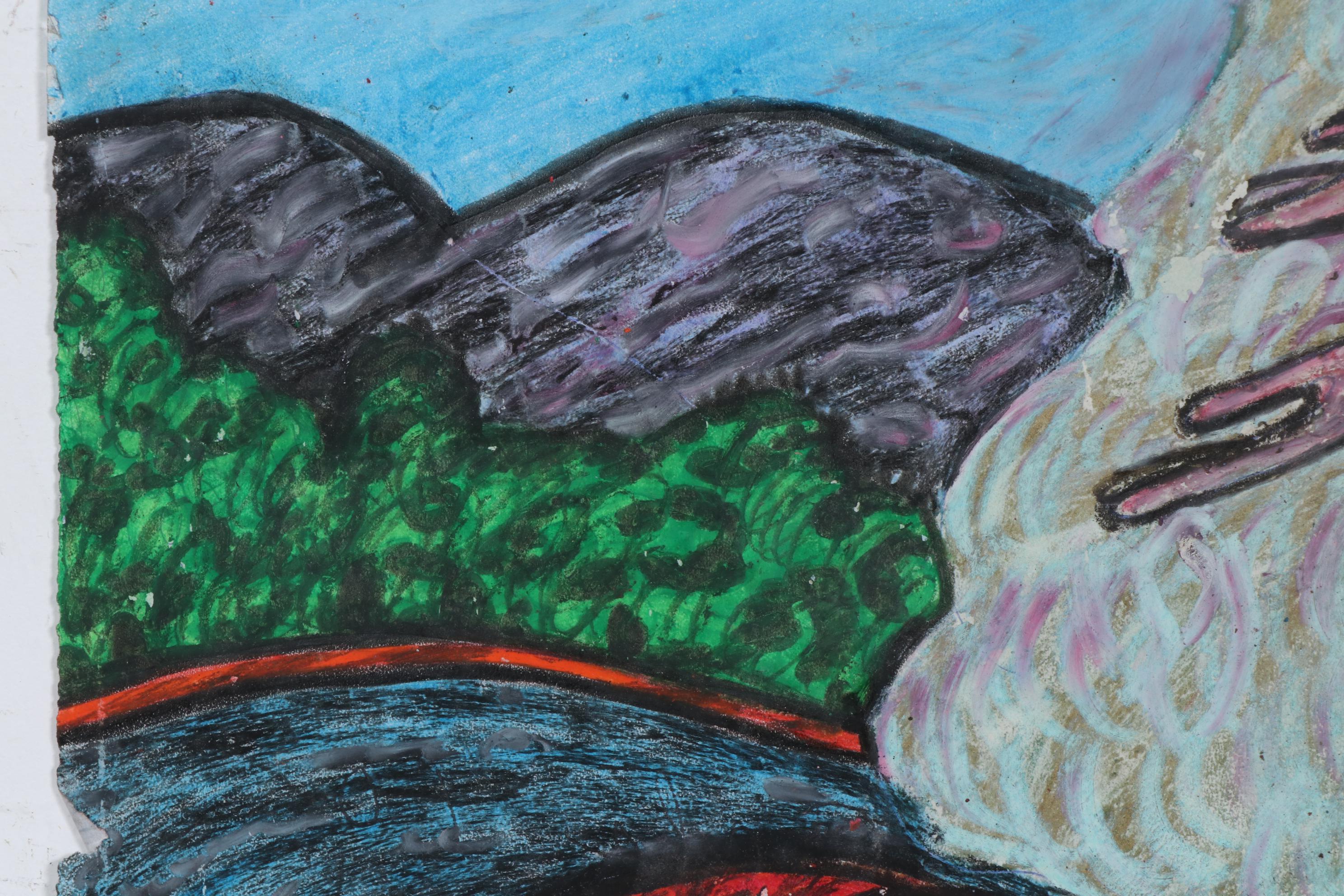 Anthony Joseph Salvatore Pastel Drawing "Acts 10 V 30", 1984