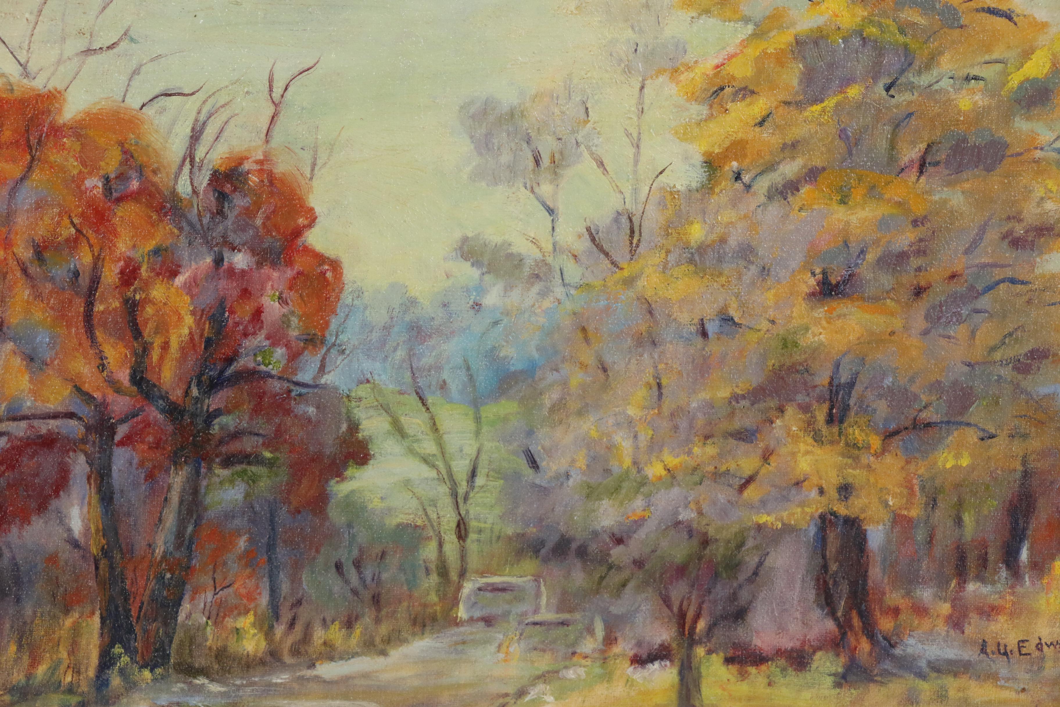 A.Y Edwards Oil Painting "Autumn"
