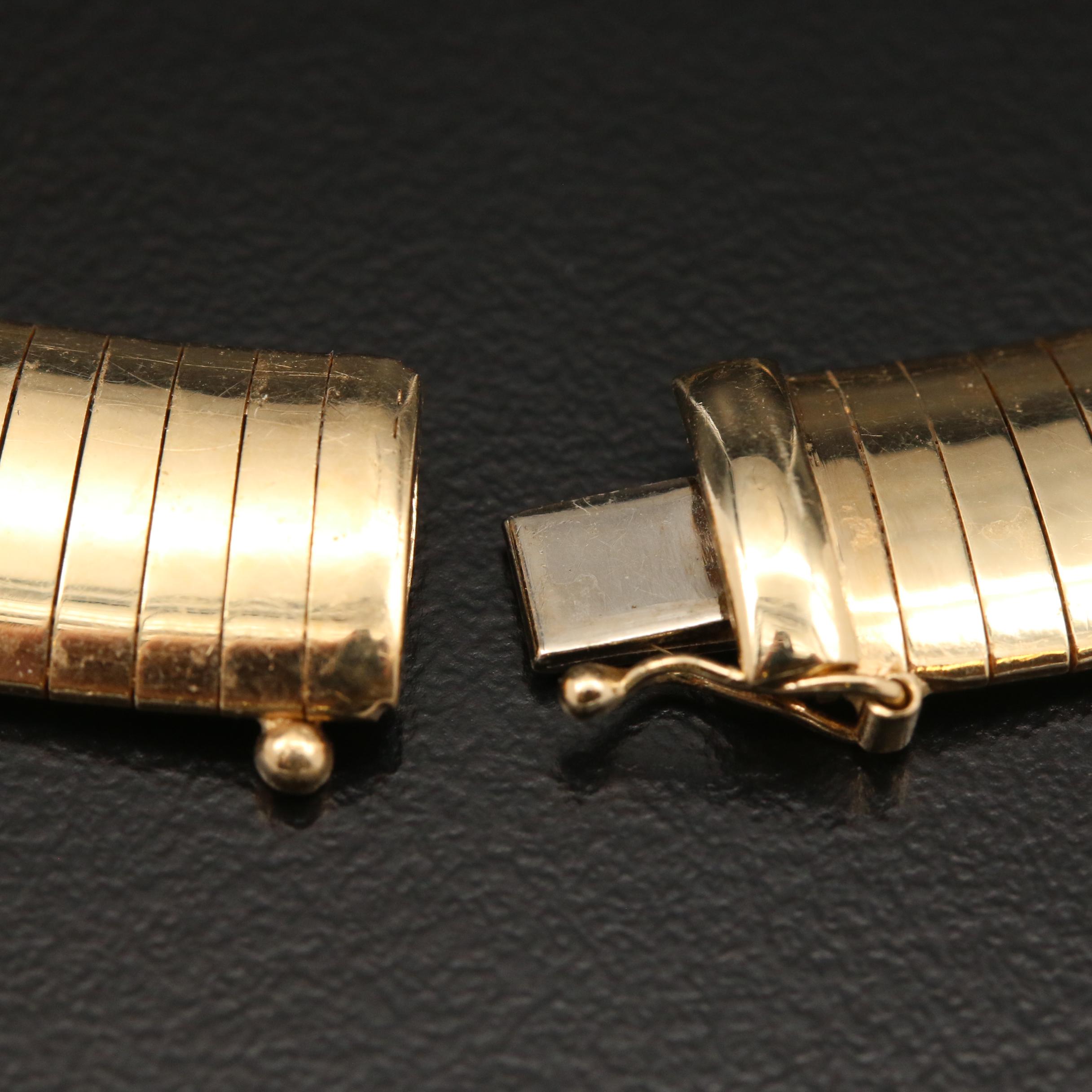 14K Gold Omega Chain Necklace