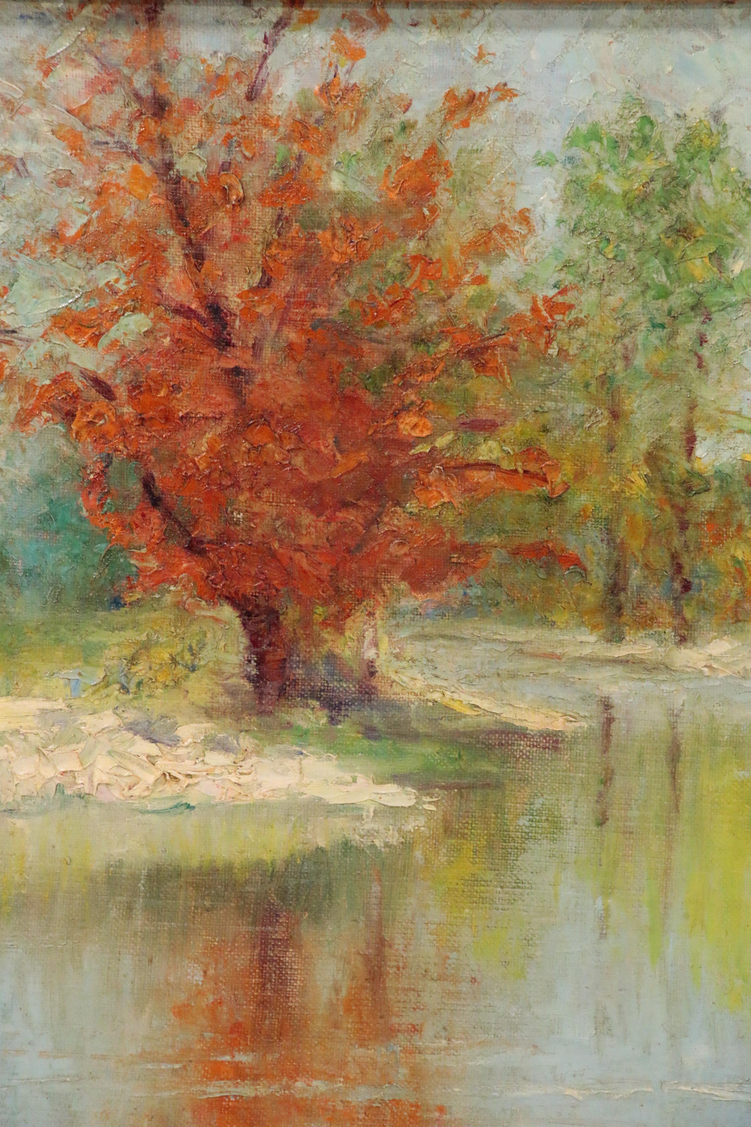 Albert P. Lucas Oil Painting "October", Early to Mid-20th Century