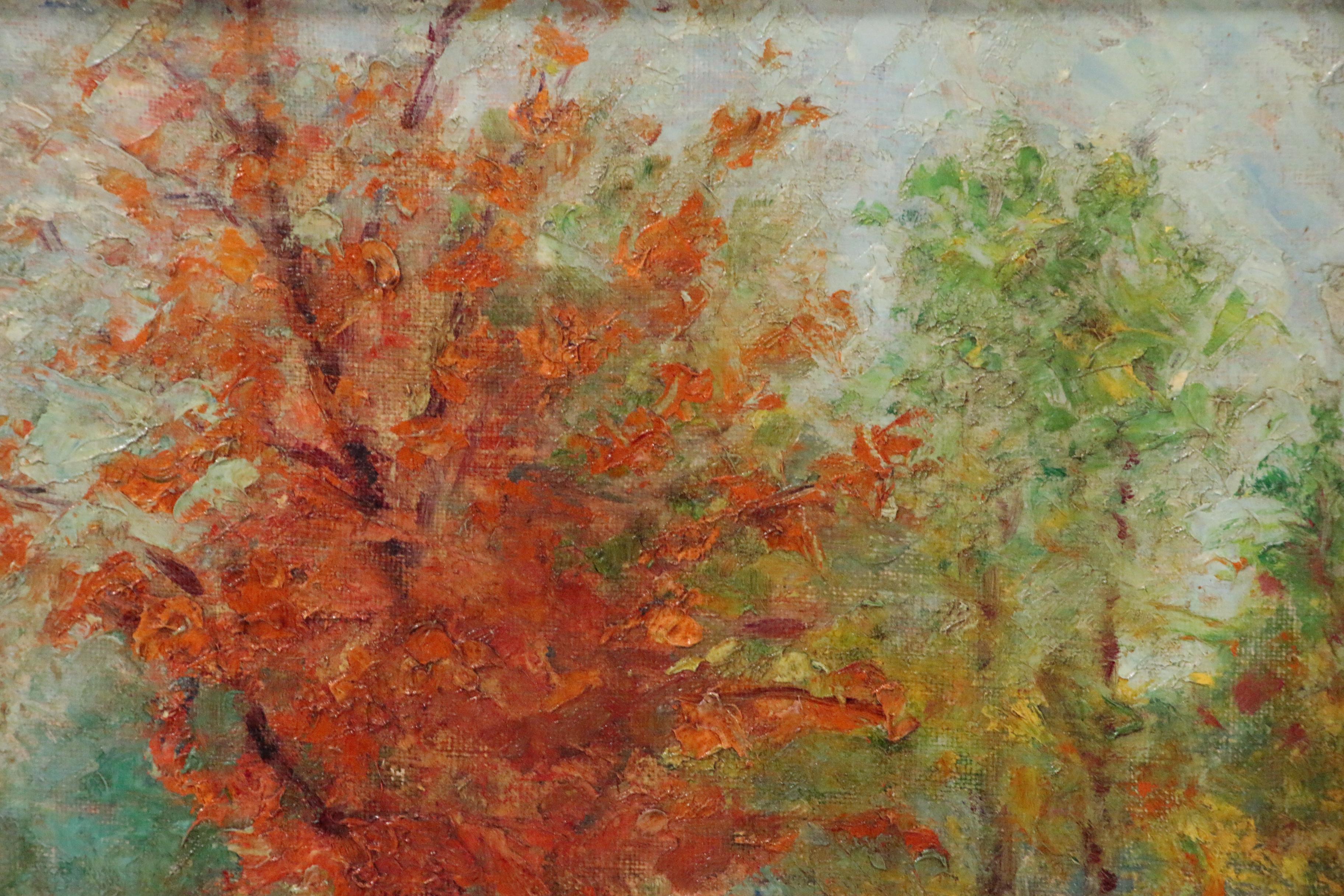 Albert P. Lucas Oil Painting "October", Early to Mid-20th Century