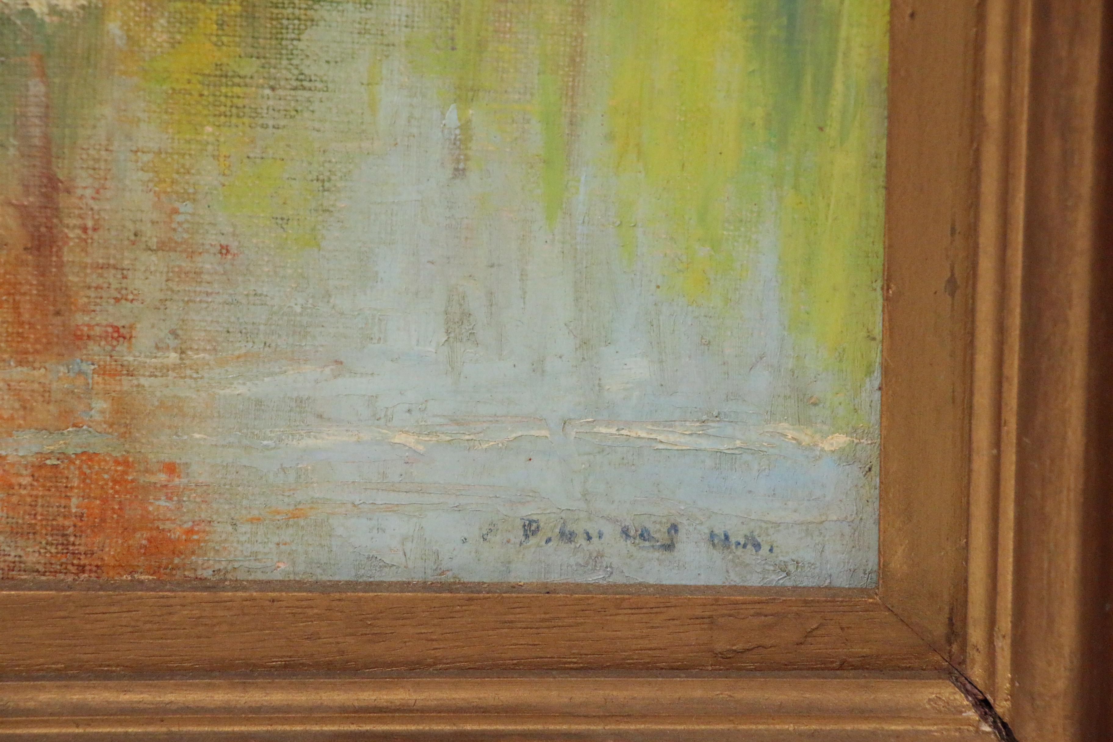 Albert P. Lucas Oil Painting "October", Early to Mid-20th Century