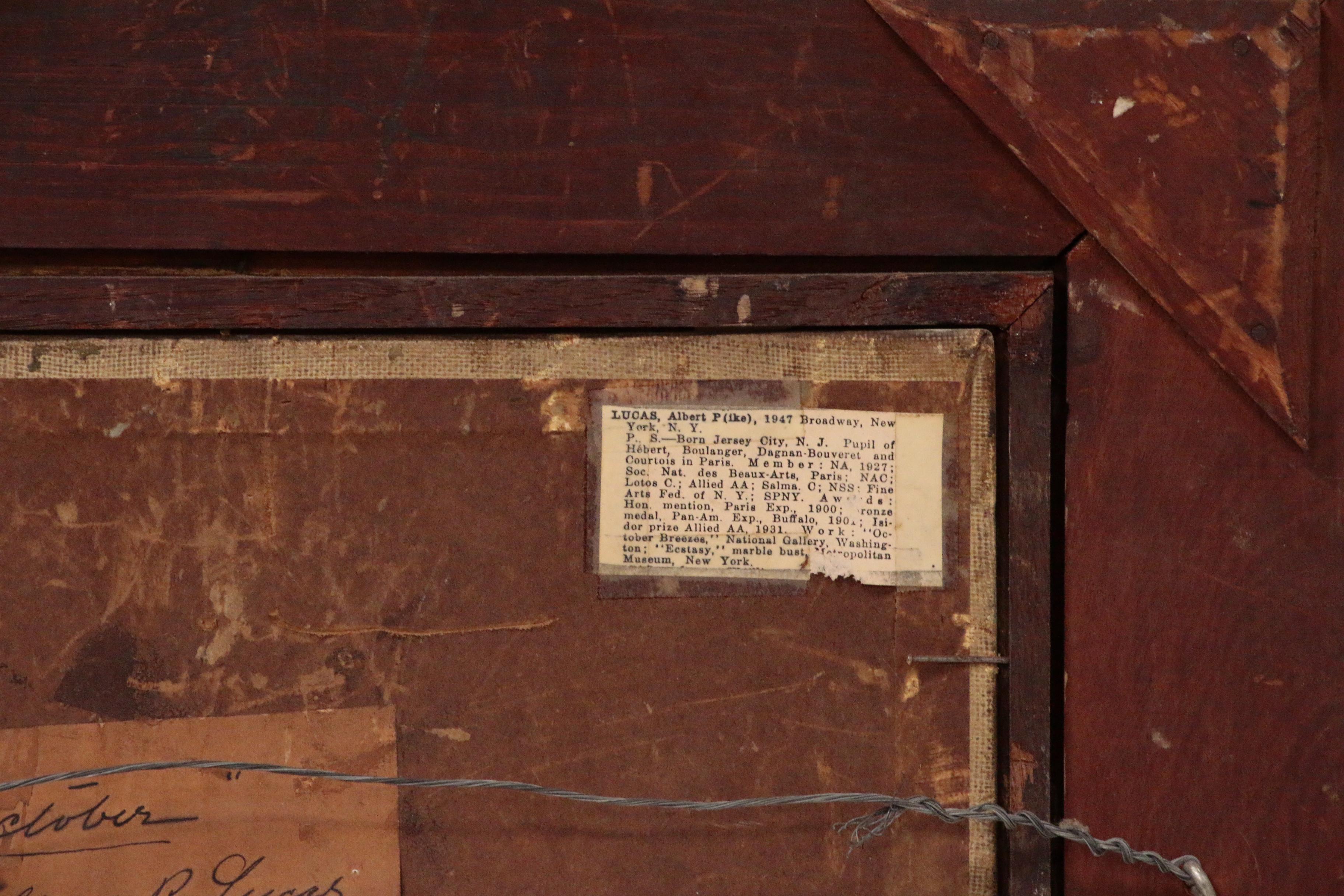 Albert P. Lucas Oil Painting "October", Early to Mid-20th Century