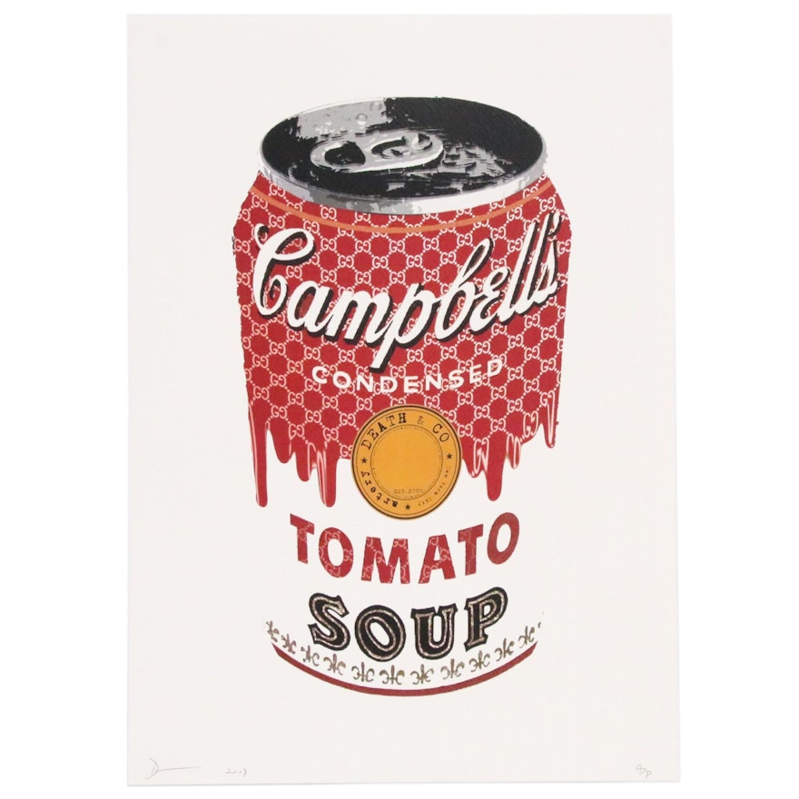 Death NYC Pop-Art Style Graphic Print "Soda Soup Red", 2017