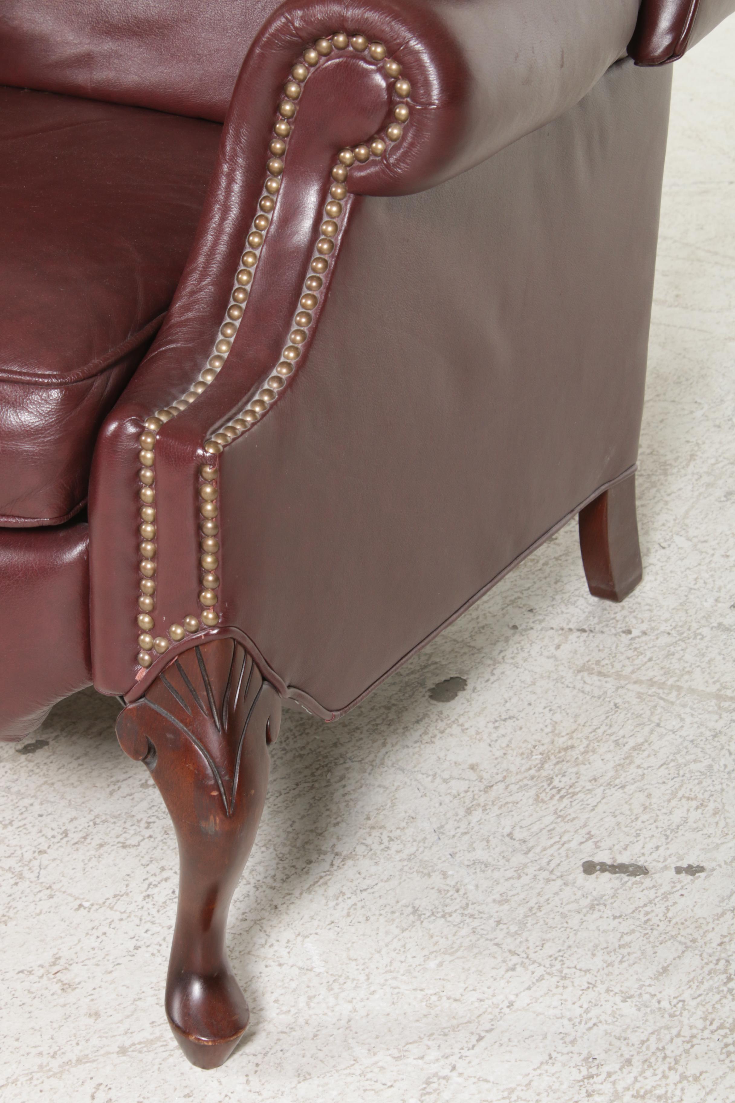 Drexel-Heritage Leather Wingback Recliner