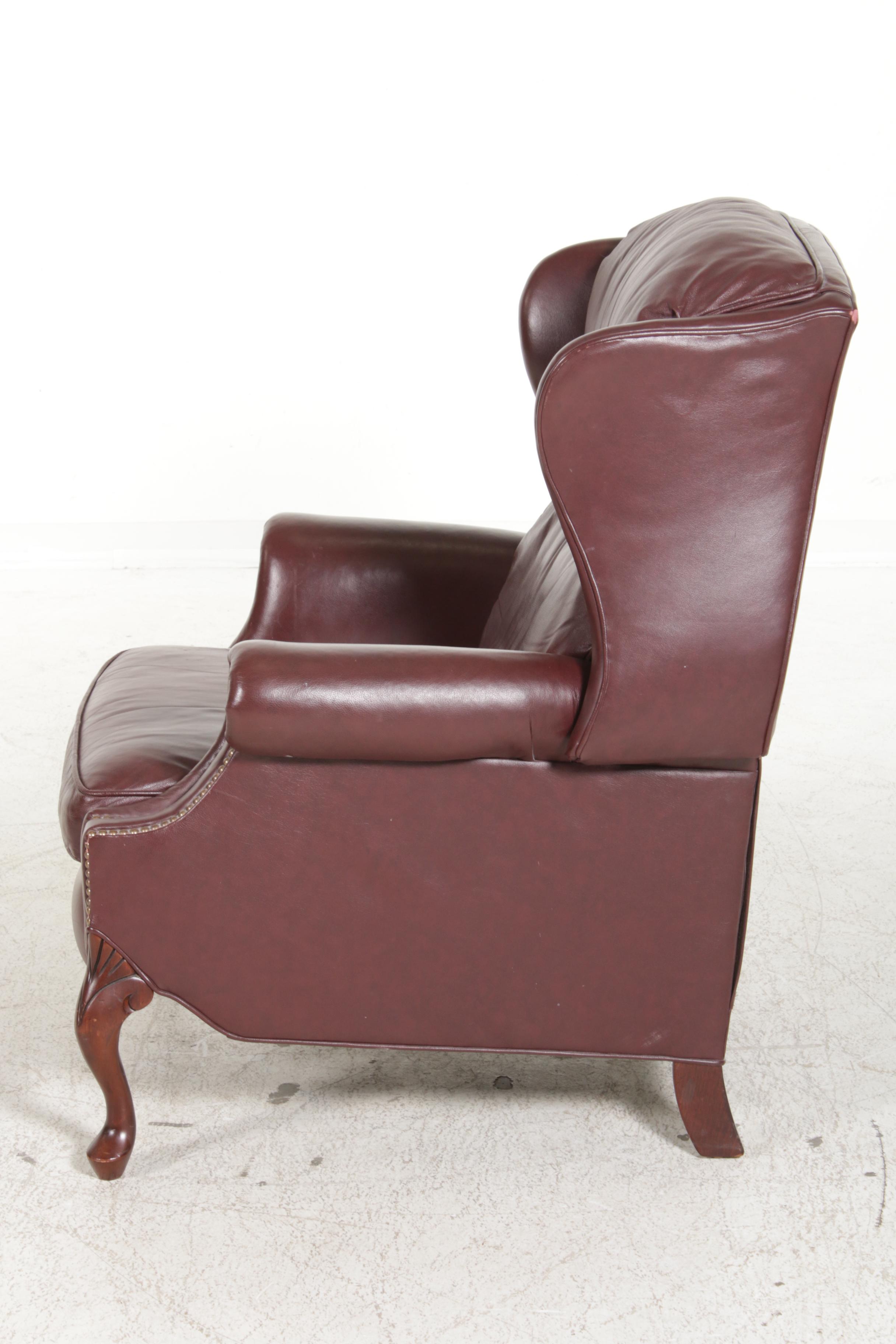Drexel-Heritage Leather Wingback Recliner