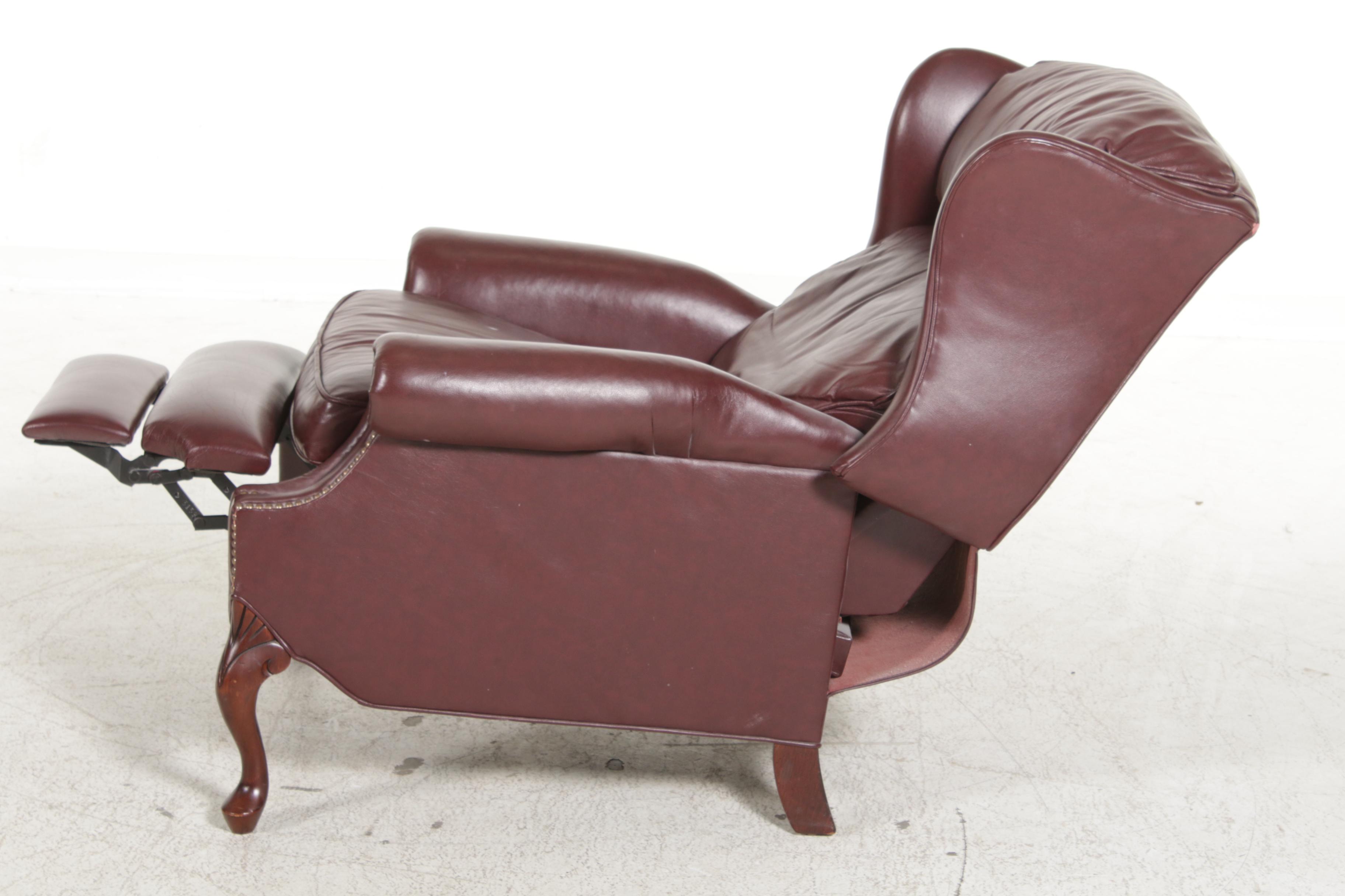 Drexel-Heritage Leather Wingback Recliner