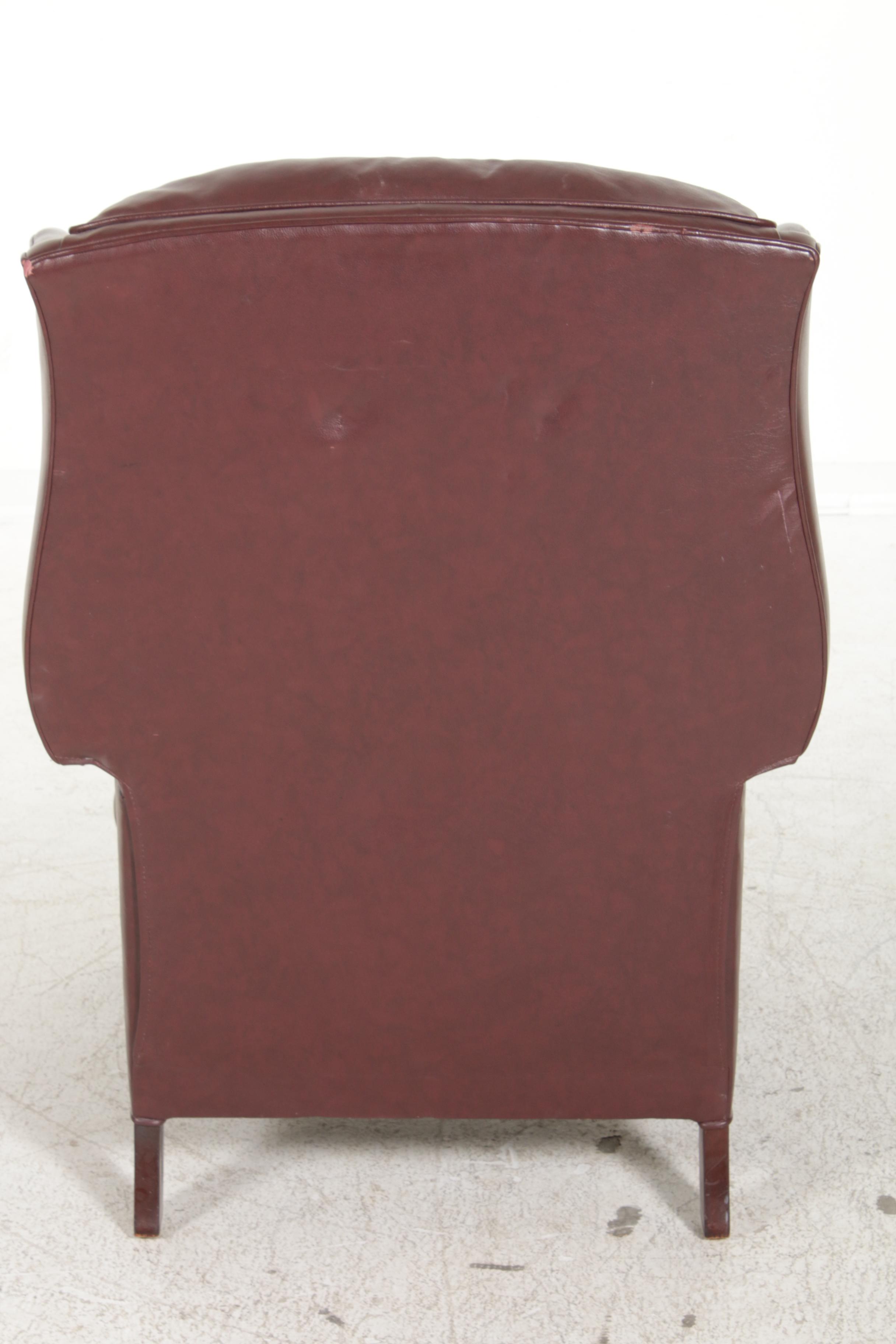 Drexel-Heritage Leather Wingback Recliner