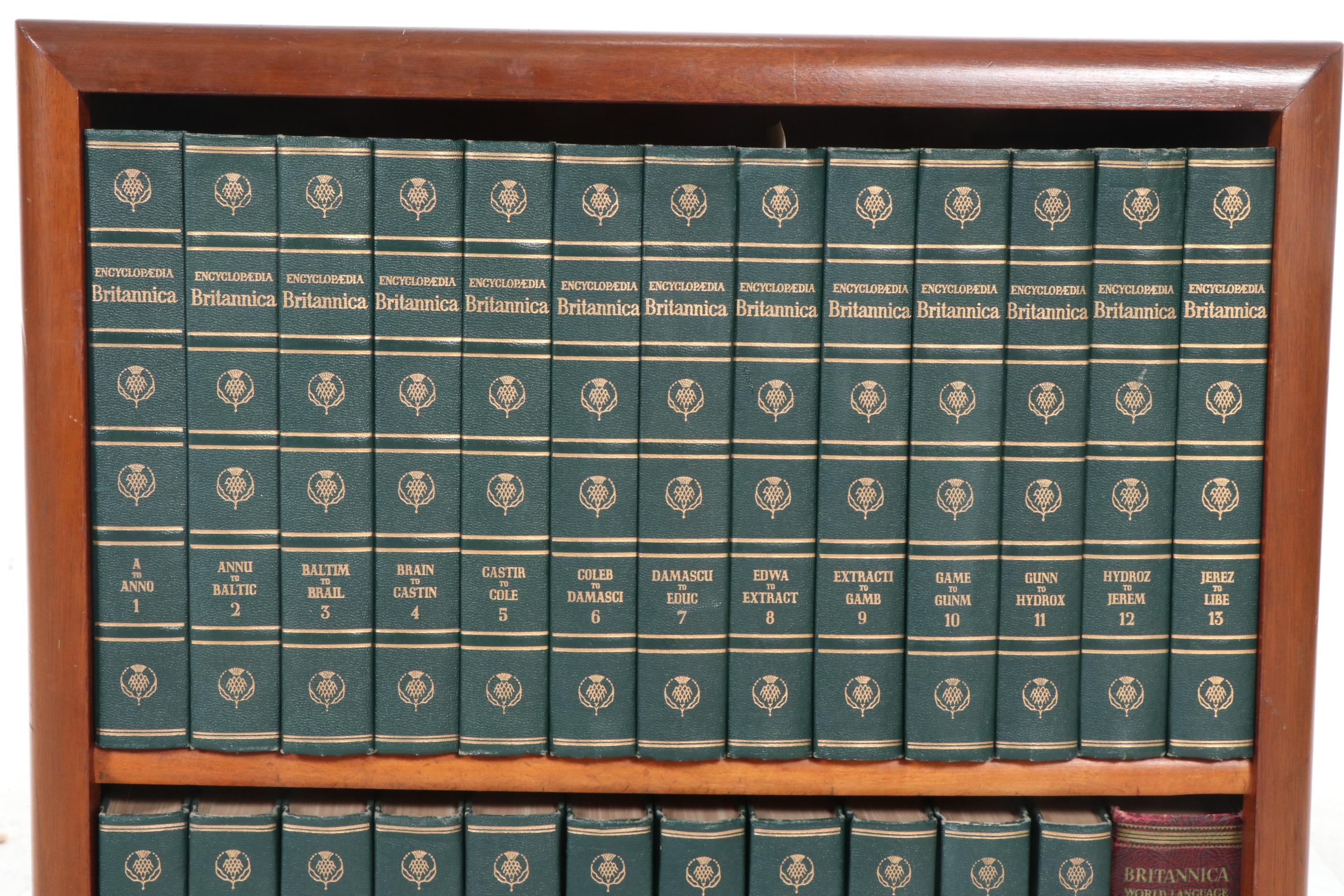 1958 Encyclopaedia Britannica Set with Custom Bookcase