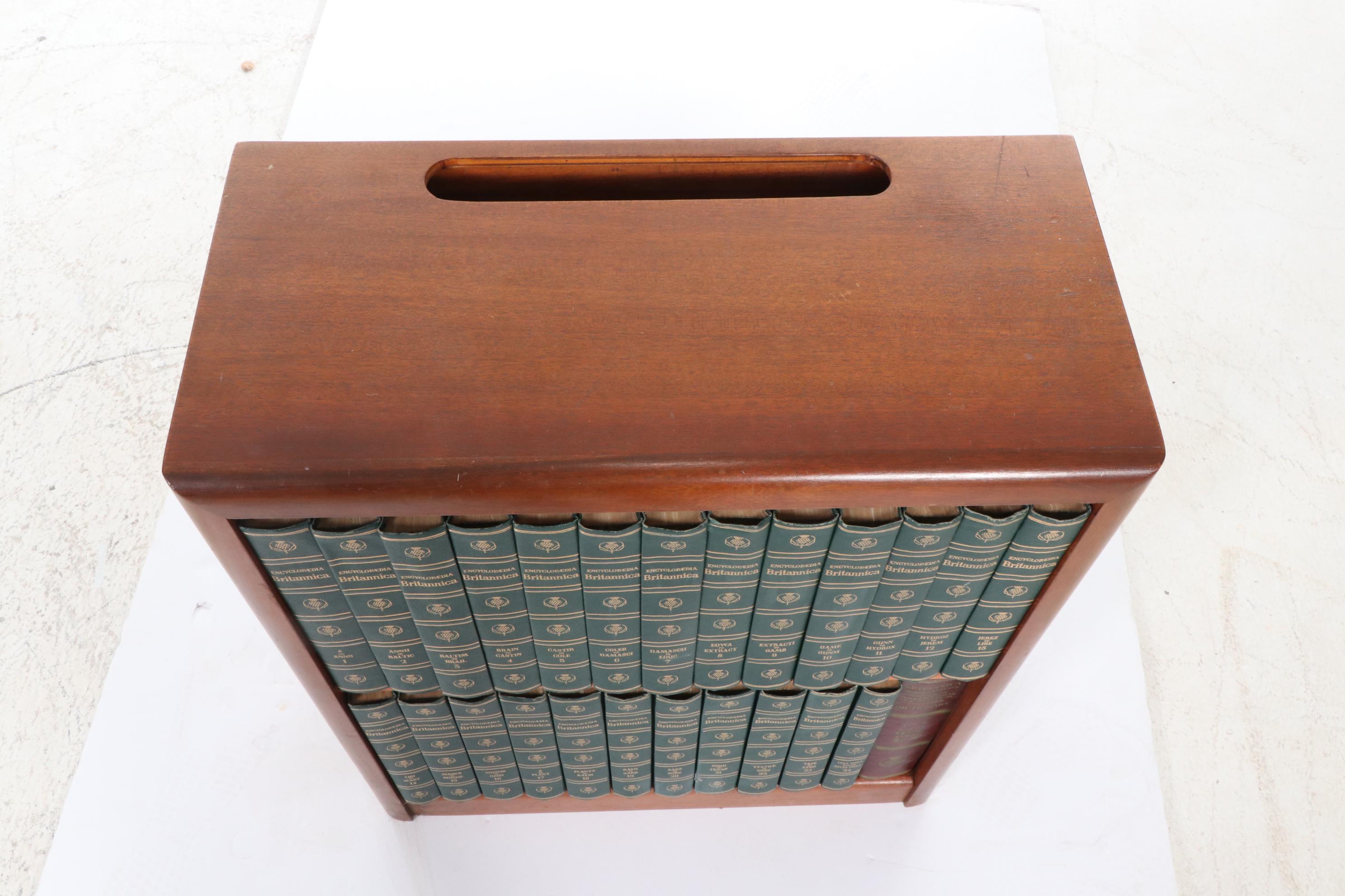 1958 Encyclopaedia Britannica Set with Custom Bookcase