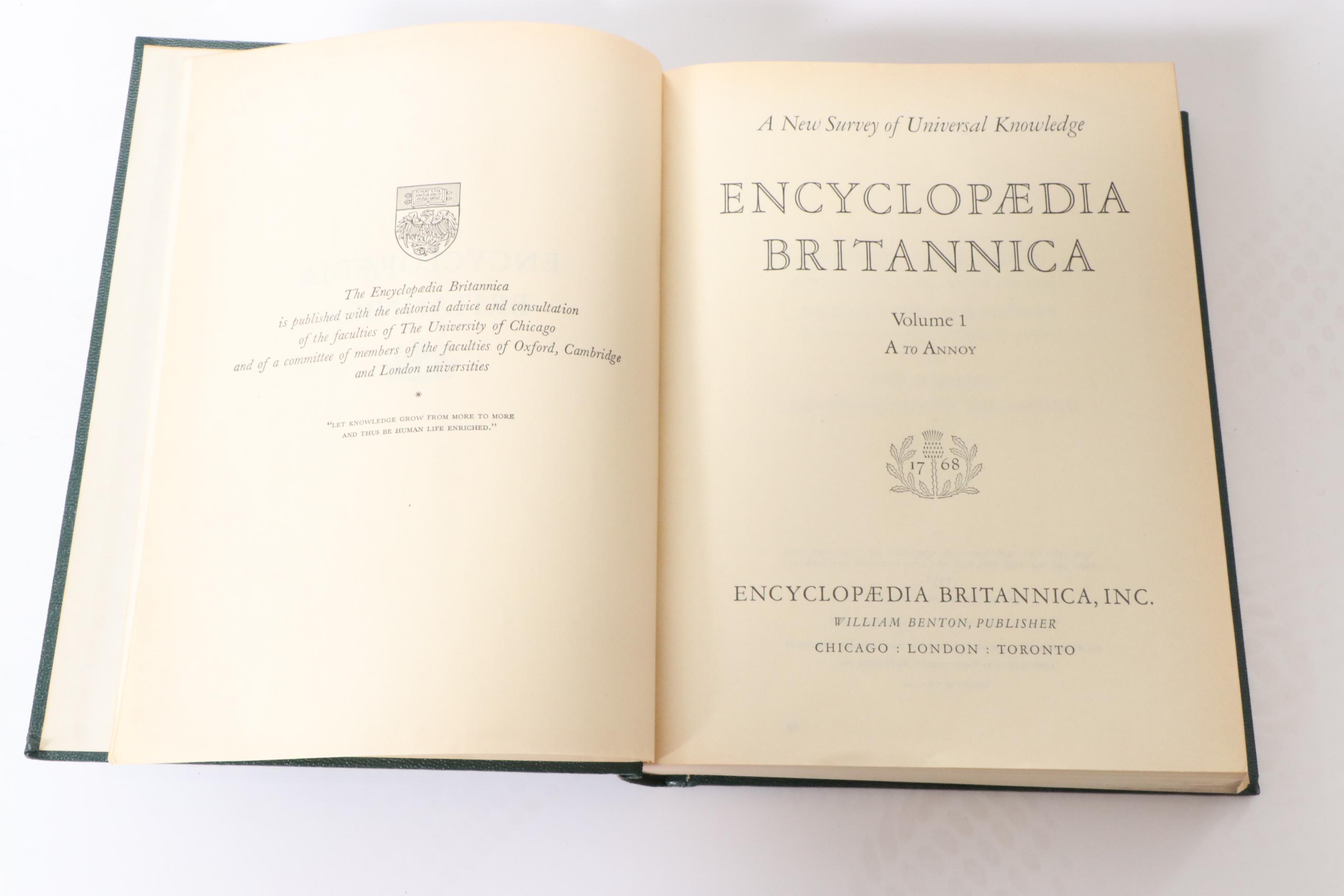 1958 Encyclopaedia Britannica Set with Custom Bookcase