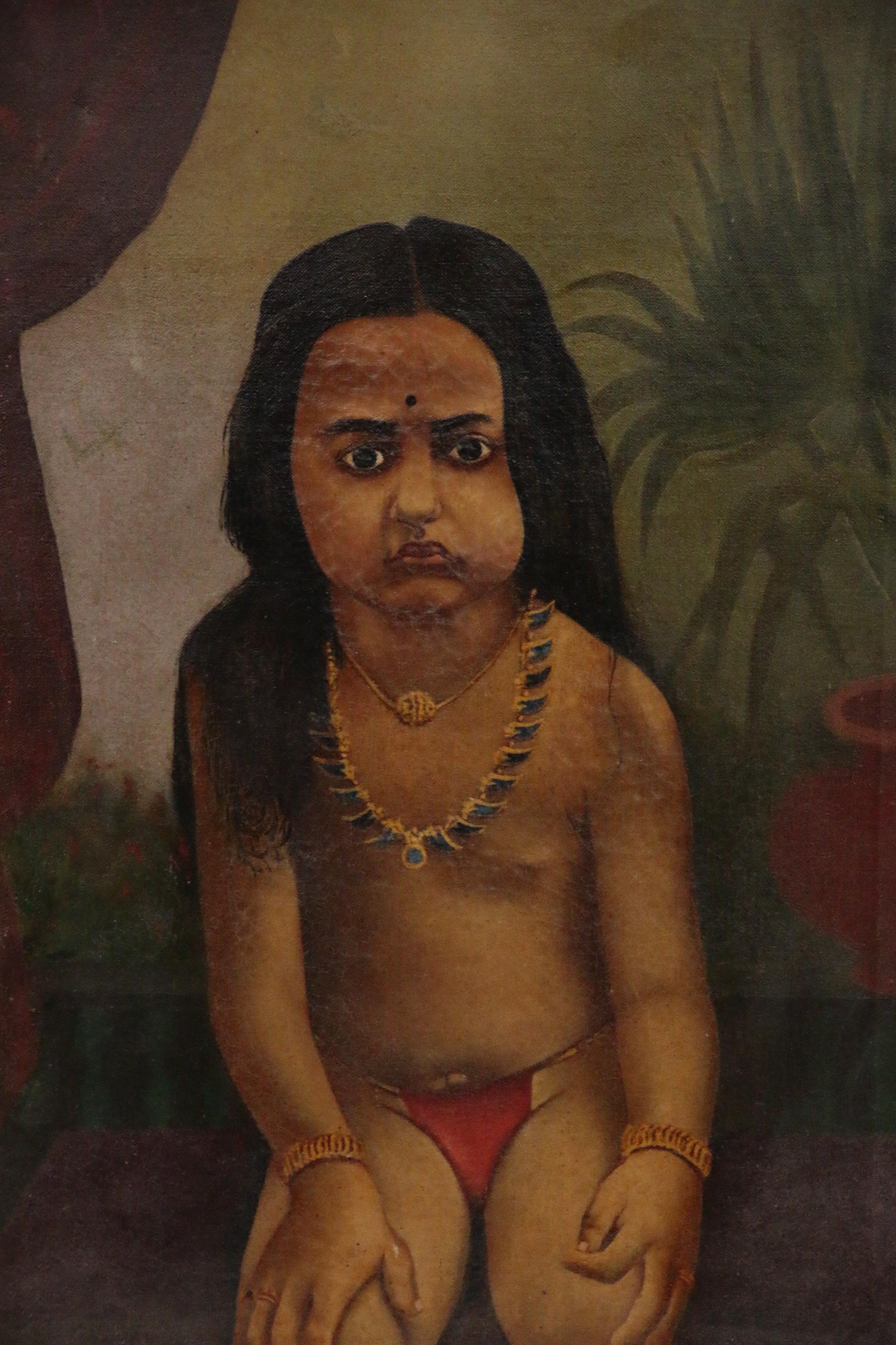 T.R. Sundaram Raji Ravi School Oil Painting of a Boy, Early 20th Century