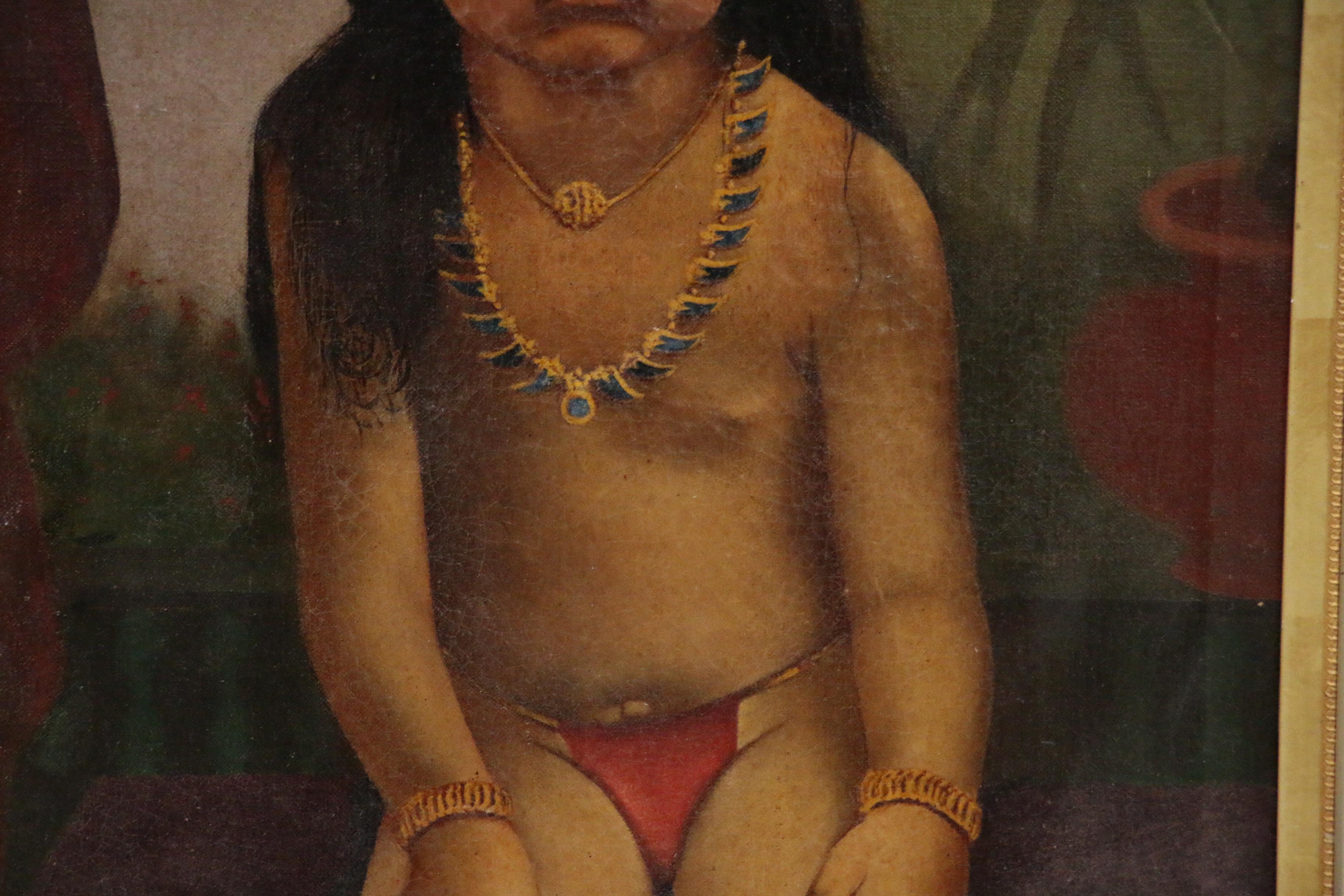 T.R. Sundaram Raji Ravi School Oil Painting of a Boy, Early 20th Century