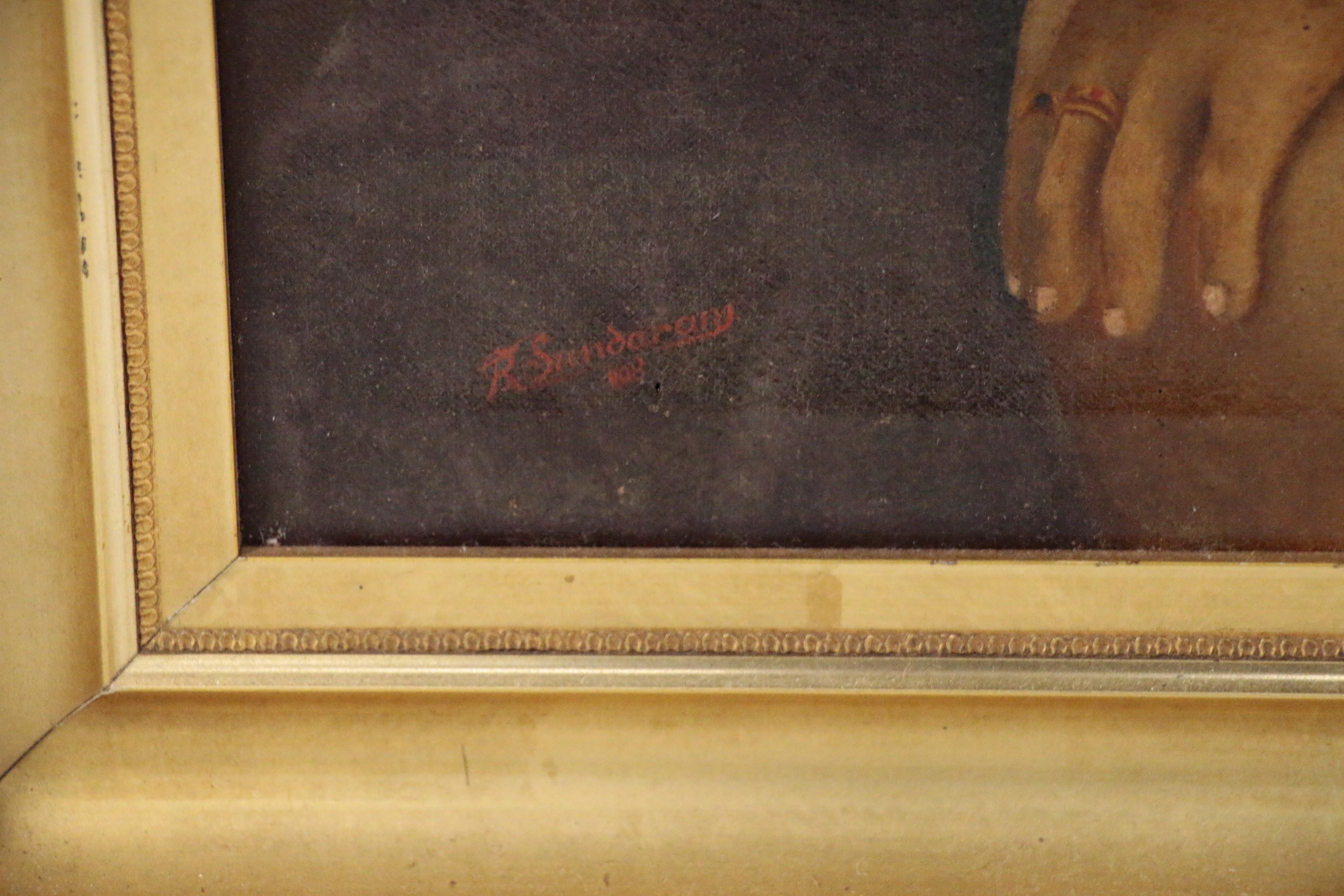 T.R. Sundaram Raji Ravi School Oil Painting of a Boy, Early 20th Century