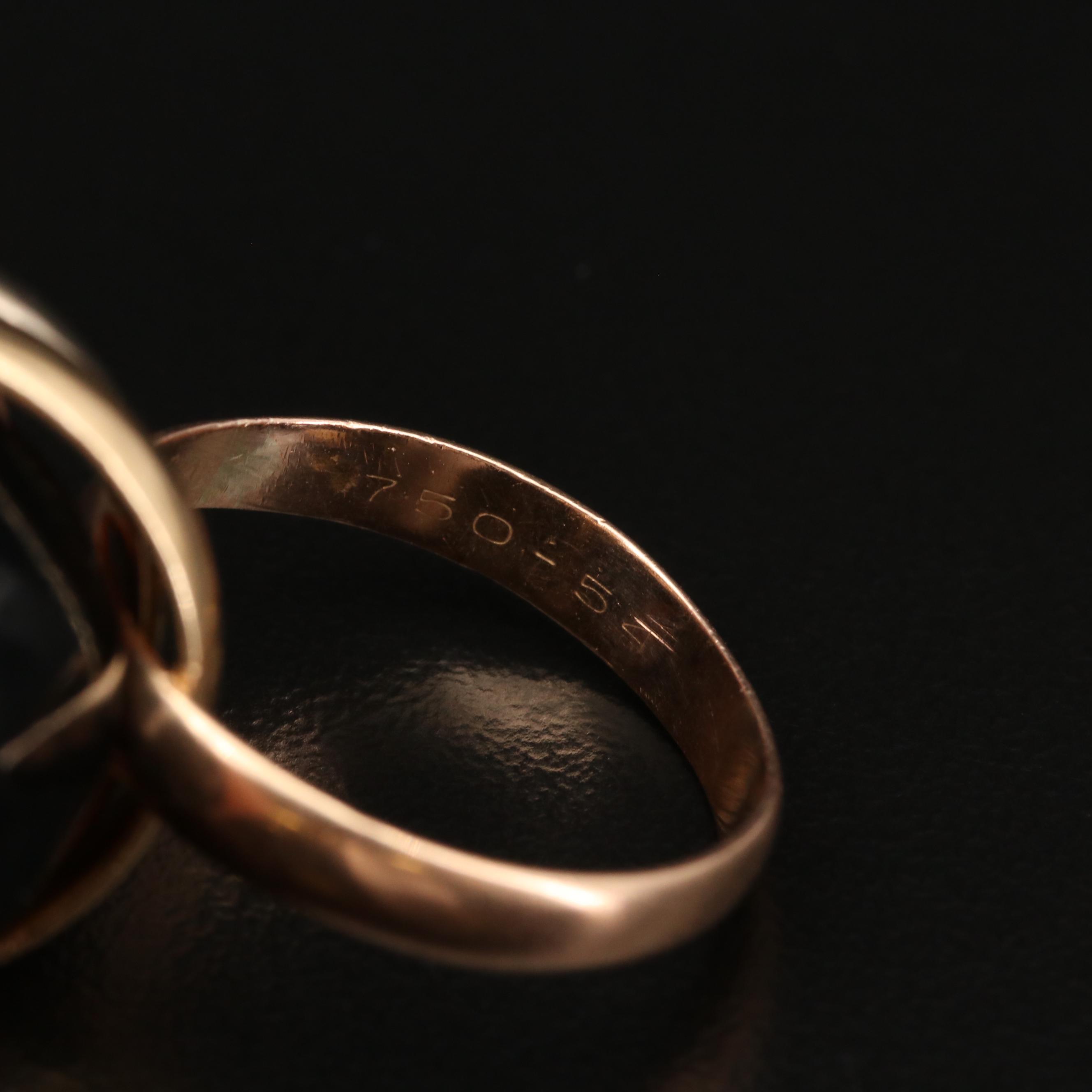 18K Gold Rolling Ring Attributed to Cartier