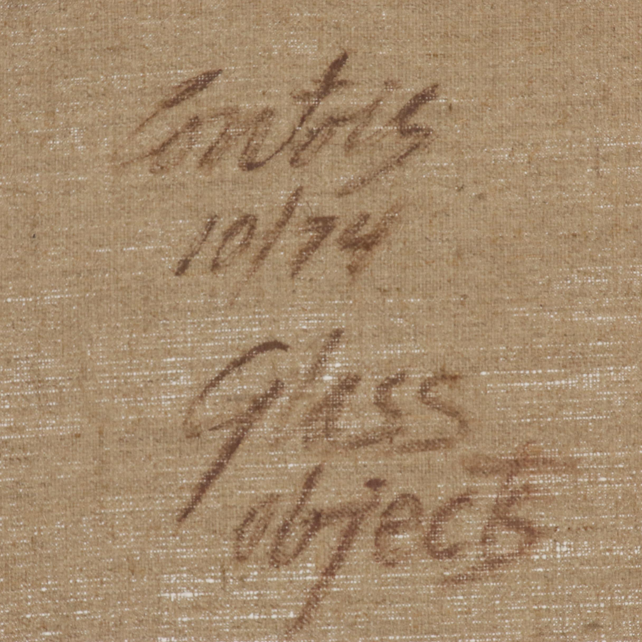 Robert Contois, Still Life Oil Painting "Glass Objects", 1974