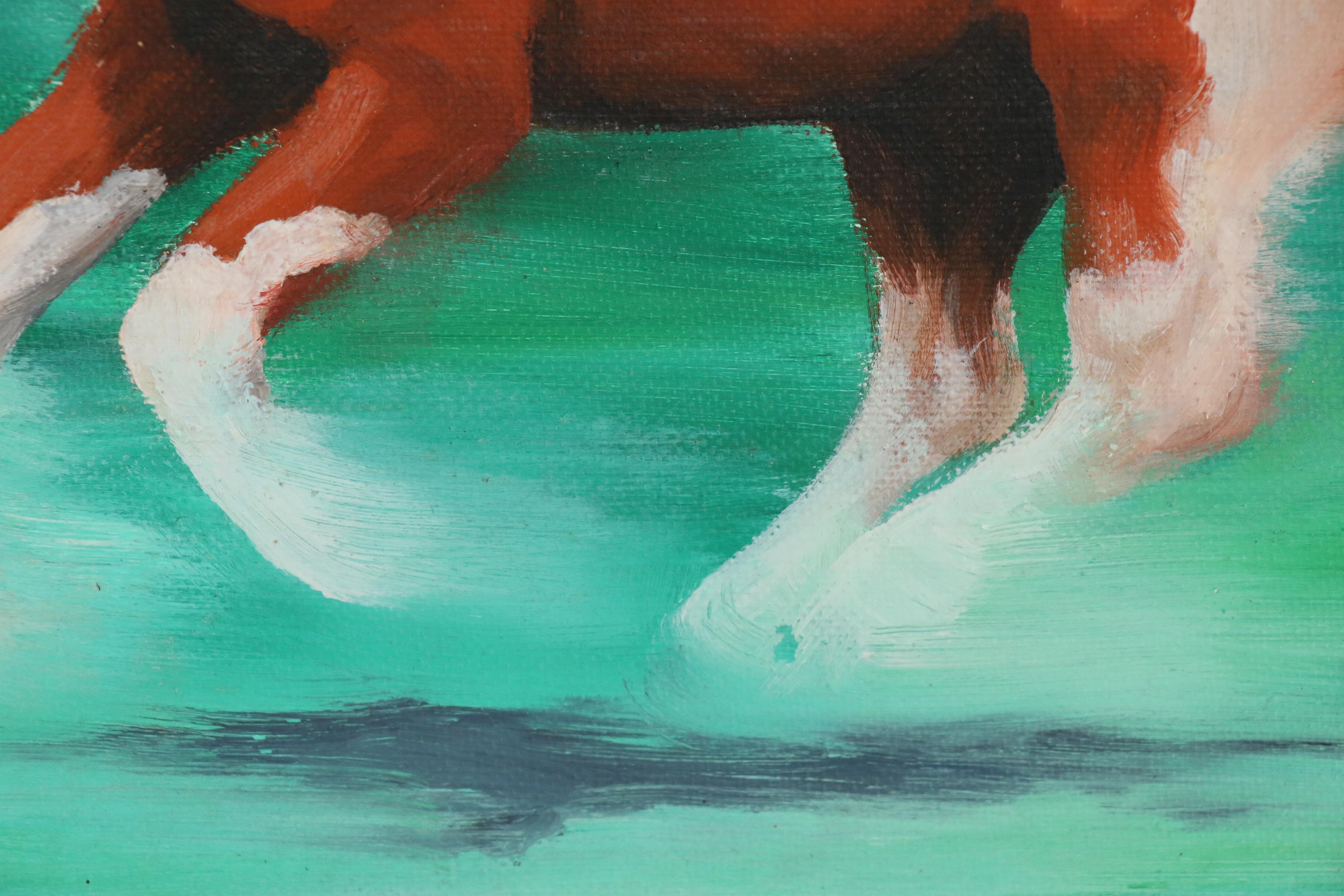 Oil Painting of Galloping Horse
