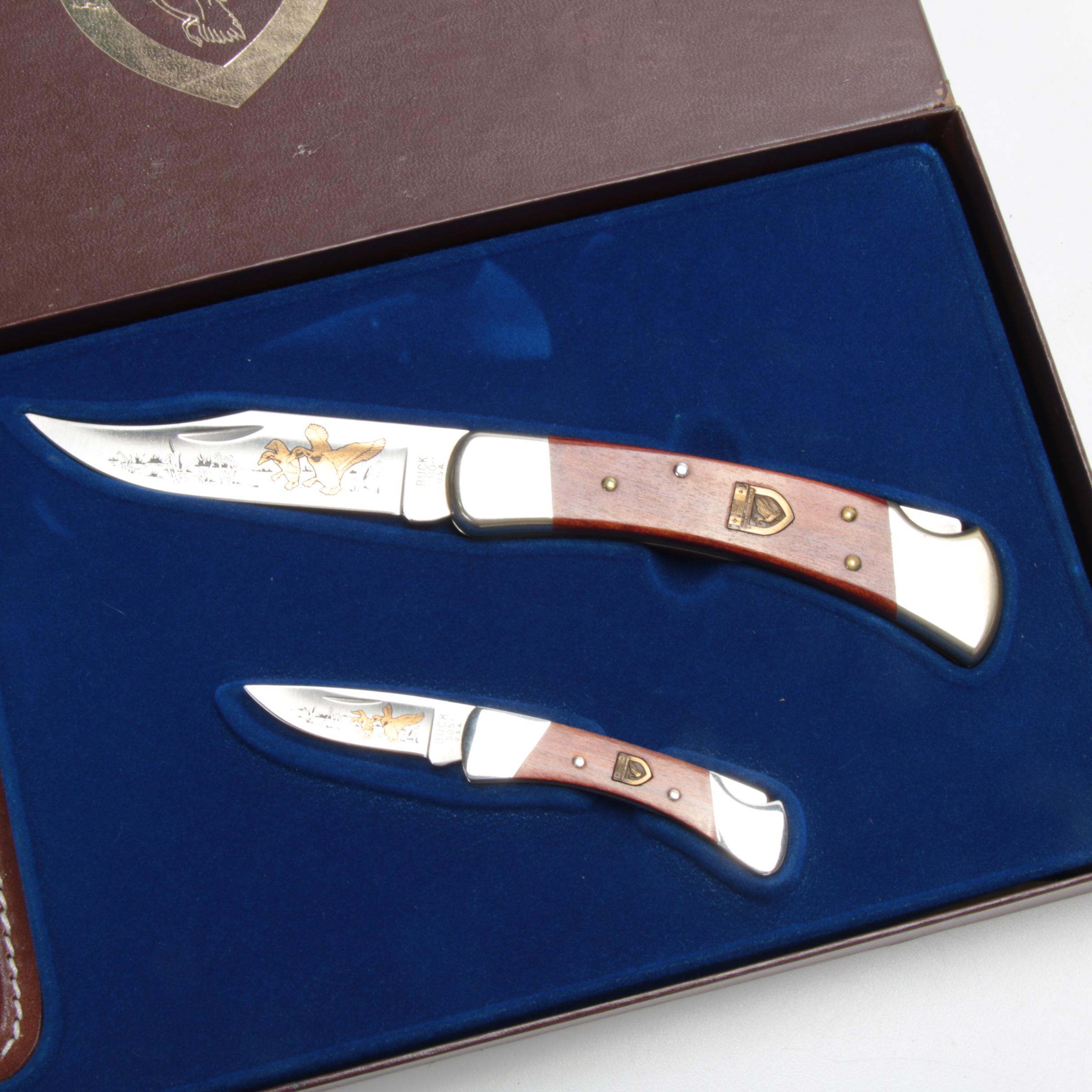 Ducks Unlimited Buck 110 and 505 Collector Edition Knife Set