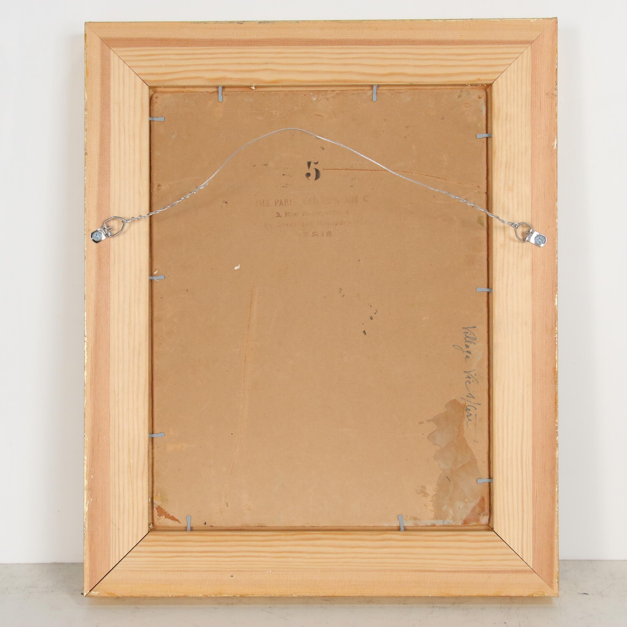 Oil Painting of Village Scene