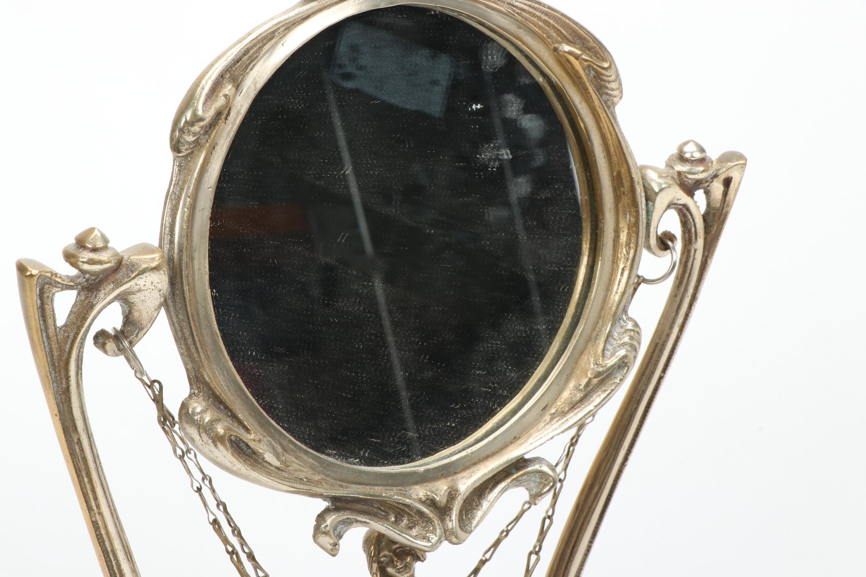 Art Nouveau Erté Paris 1907 "Demoiselle à la Balancelle" Vanity Mirror