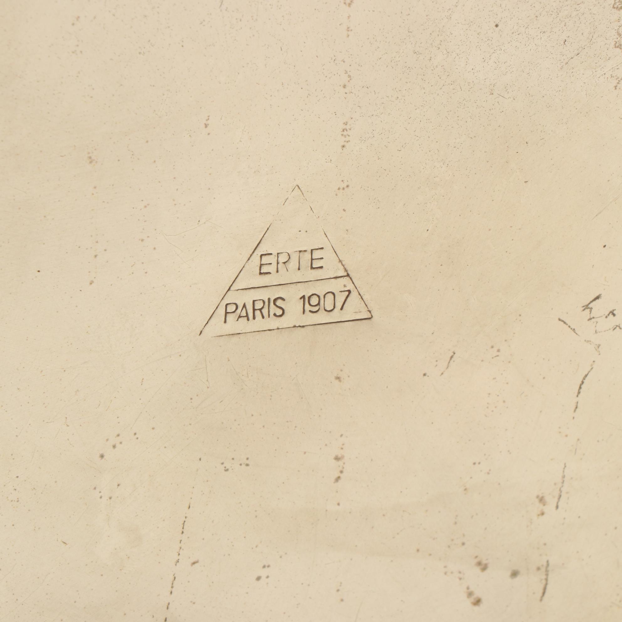 Art Nouveau Erté Paris 1907 "Demoiselle à la Balancelle" Vanity Mirror