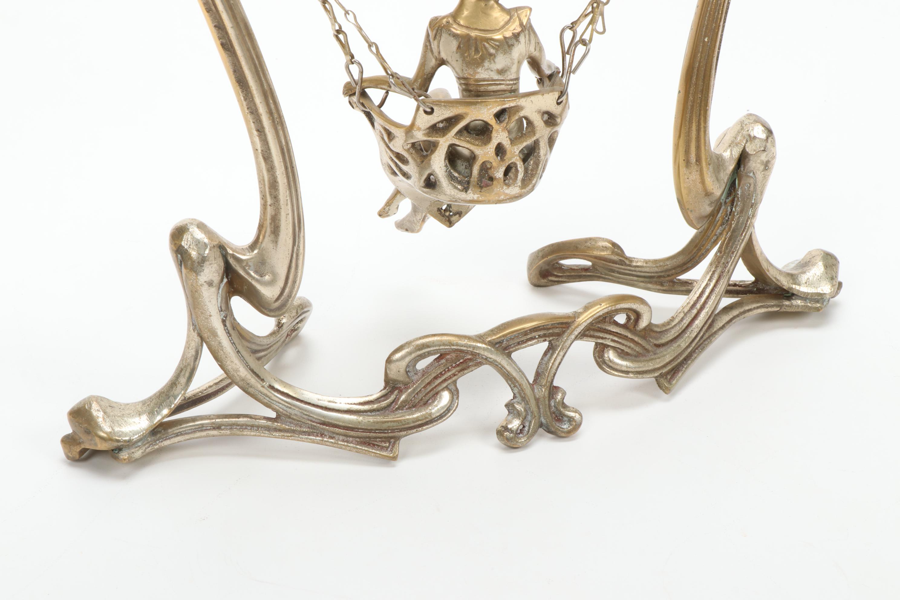 Art Nouveau Erté Paris 1907 "Demoiselle à la Balancelle" Vanity Mirror