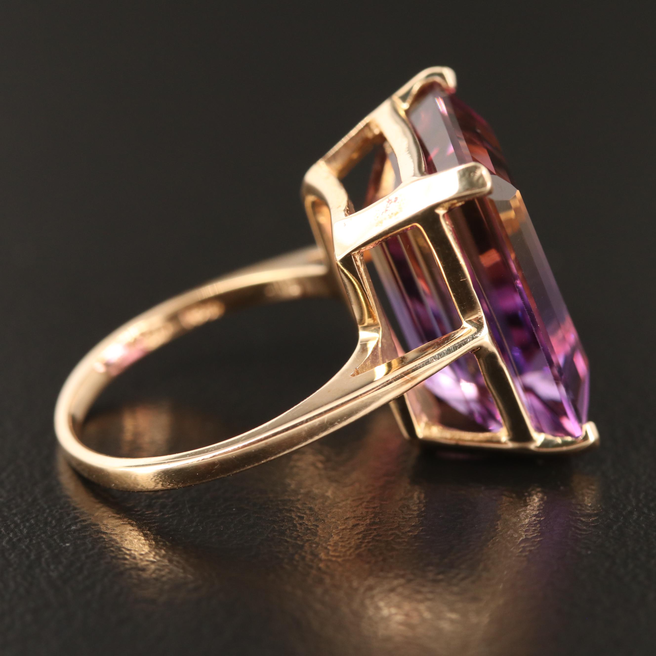 10K Gold 13.65 CT Ametrine Ring