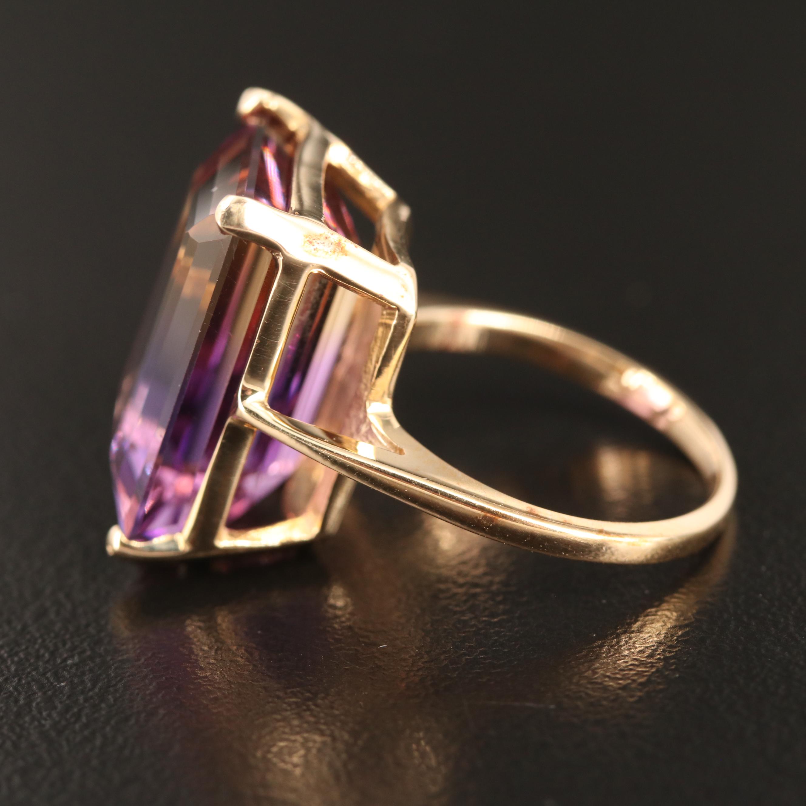 10K Gold 13.65 CT Ametrine Ring