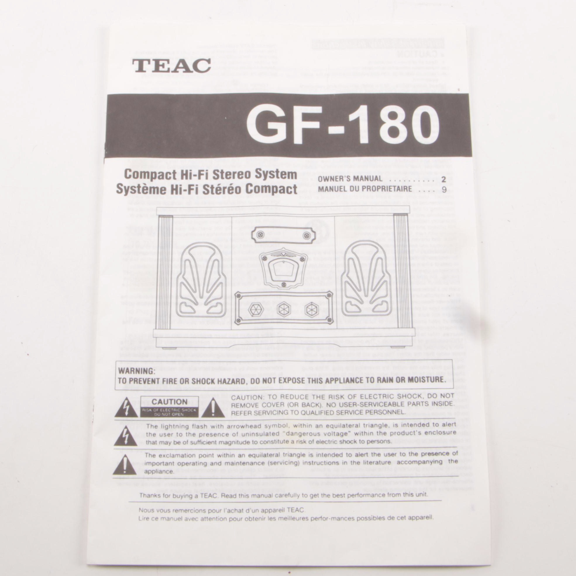 TEAC "Nostalgia" Stereophonic Music Player GF-180