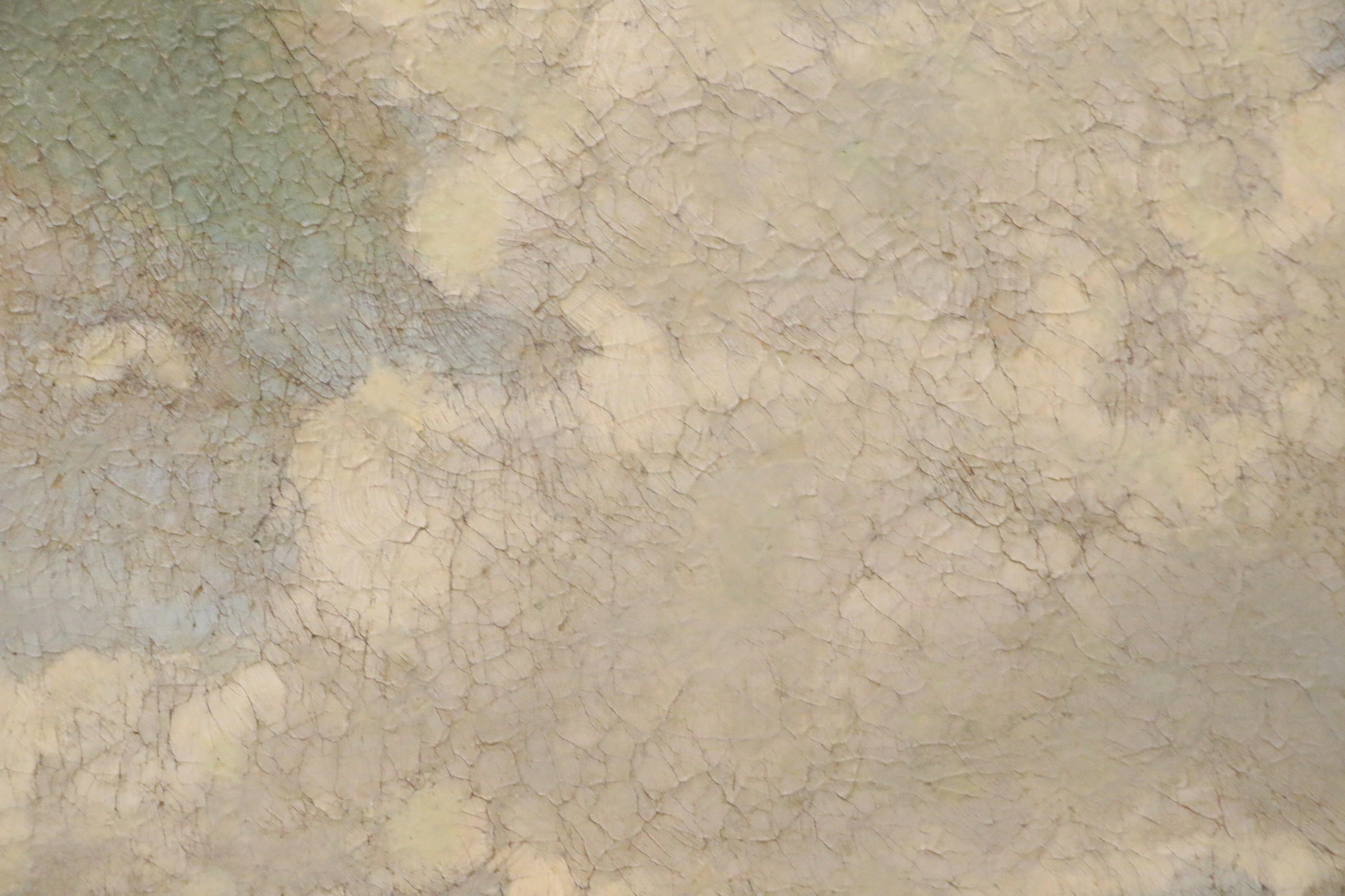 Hendrik Savry Oil Painting of Dutch Pastoral Landscape, 1884